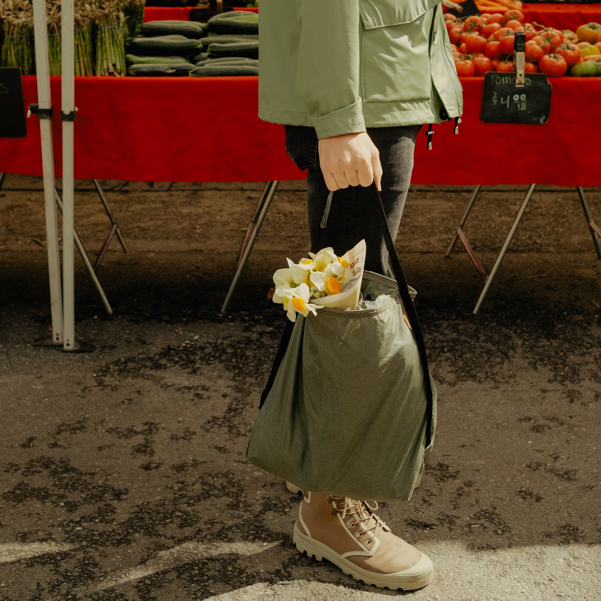 Packable Tote | Katlanabilir Omuz Çantası | Sage