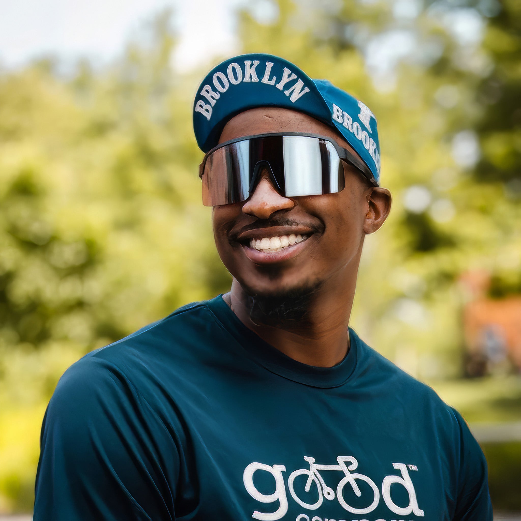 OMEGA Polarize Güneş Gözlüğü | Matte Blue | Graphite