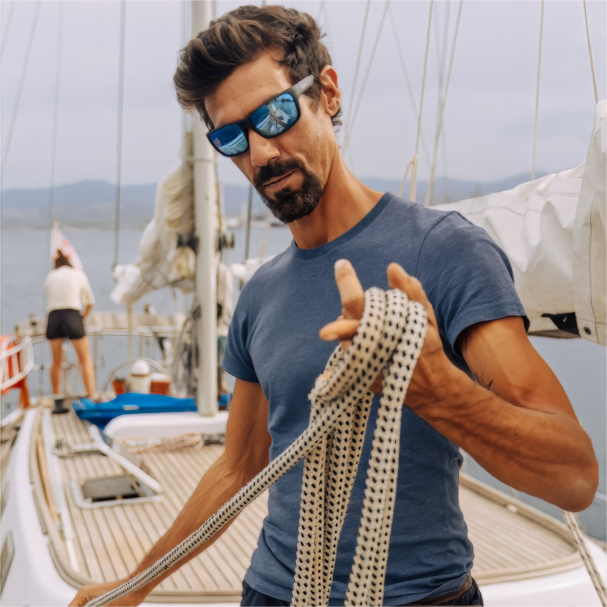 Pointe Polarize Güneş Gözlüğü | Matte Black | Blue Water