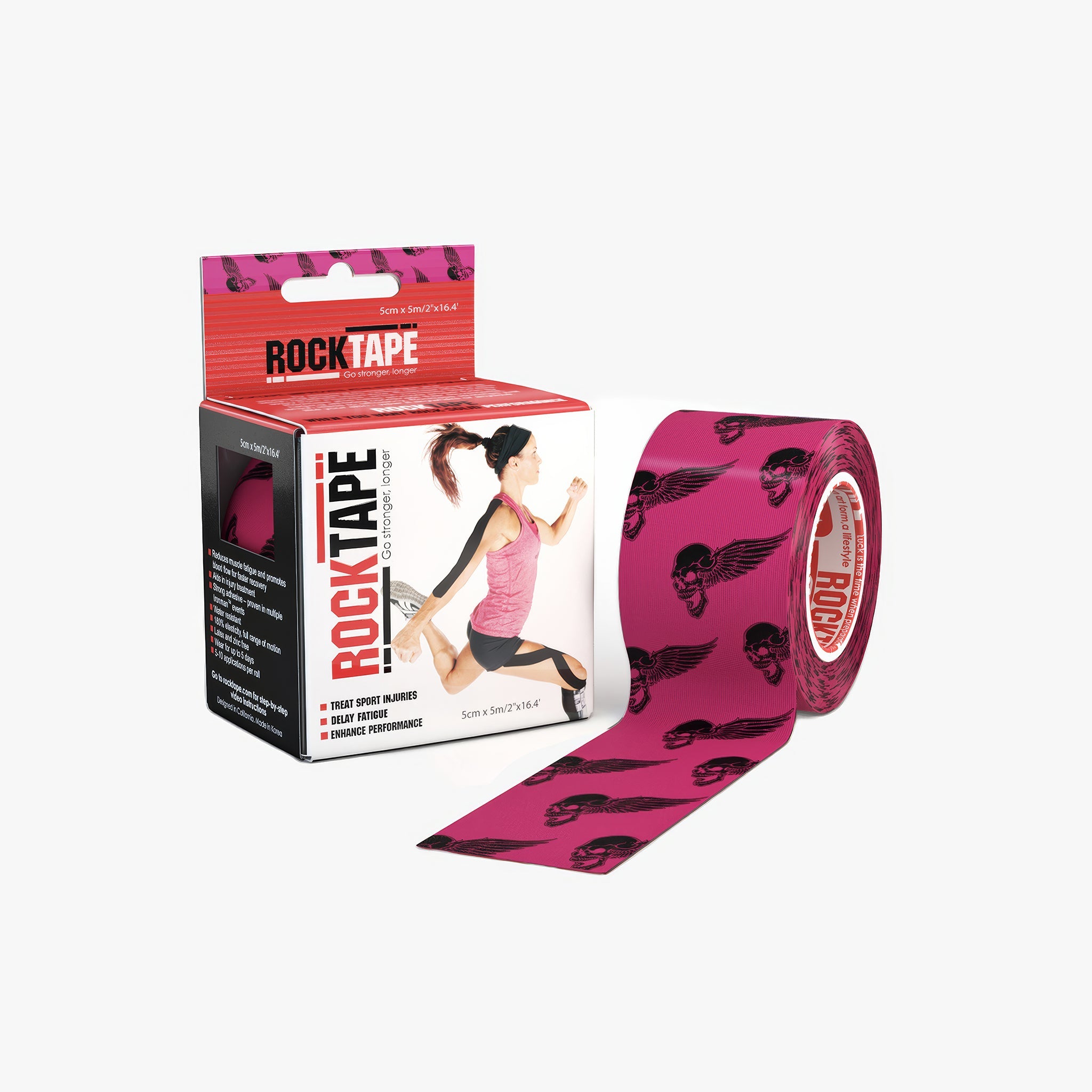 Standart Kinezyoloji Bant | Pembe Kurukafa | 5cm x 5m