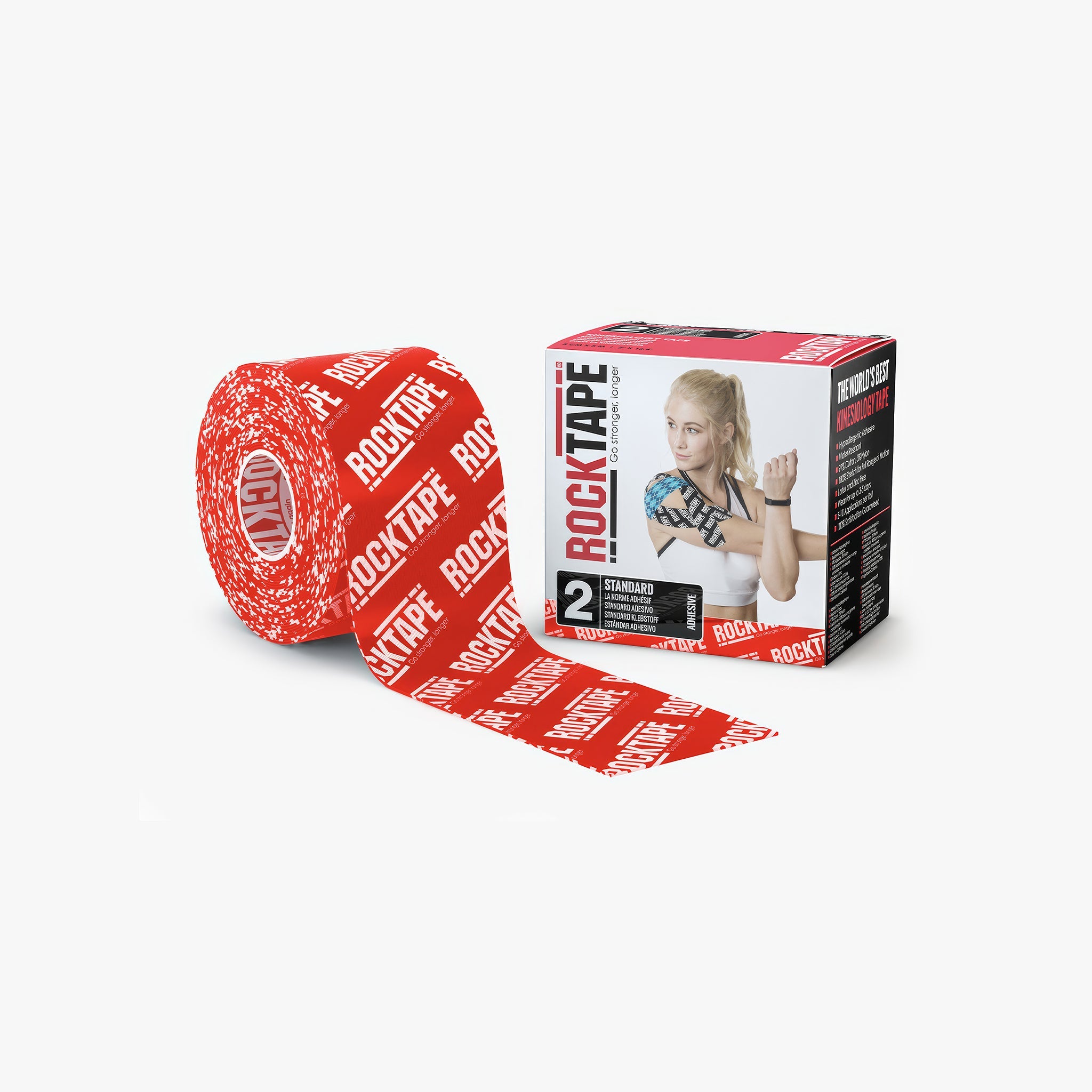 Standart Kinezyoloji Bant | Kırmızı Logo | 5cm x 5m