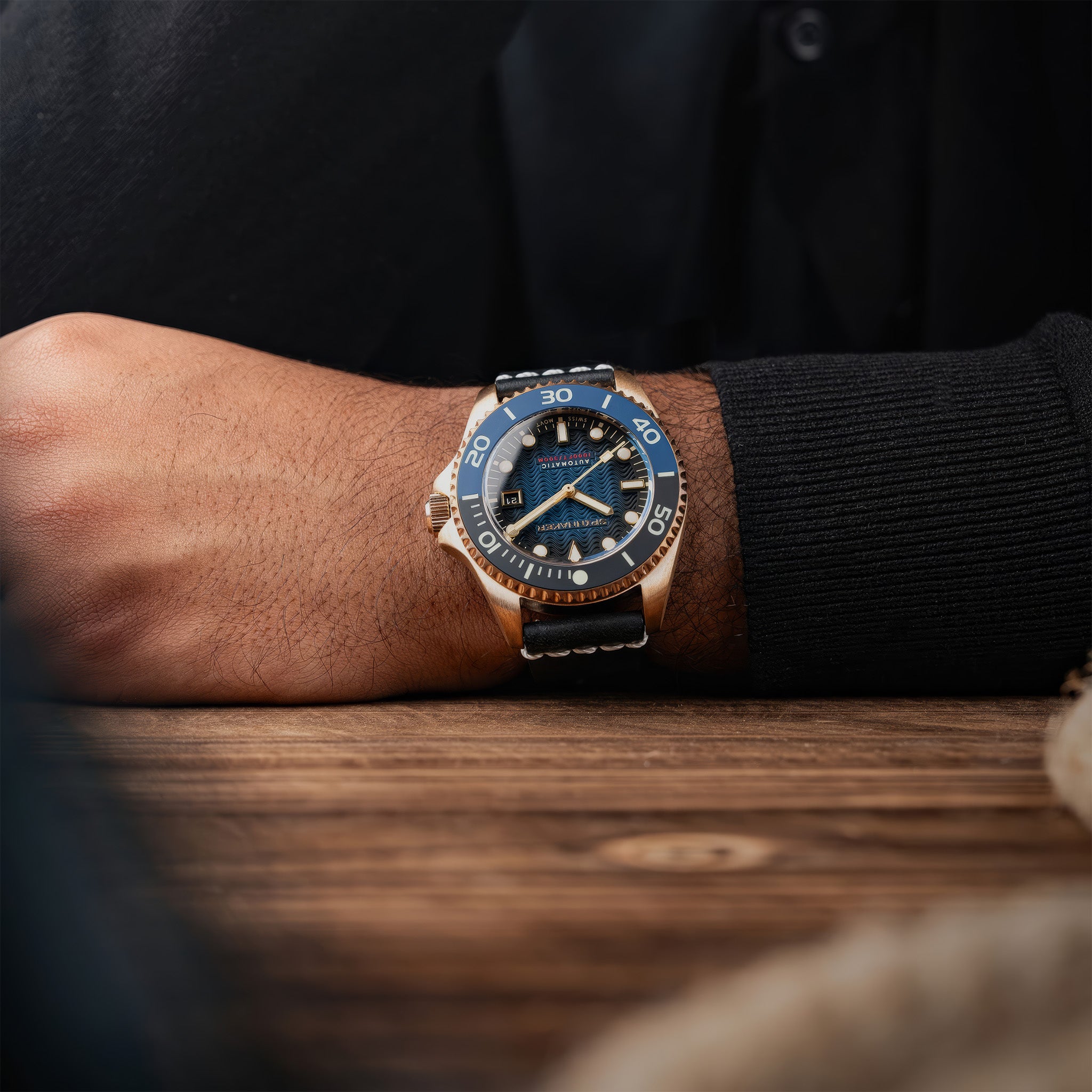 Tesei Bronze Swiss Automatic | 43 mm | Midnight Blue