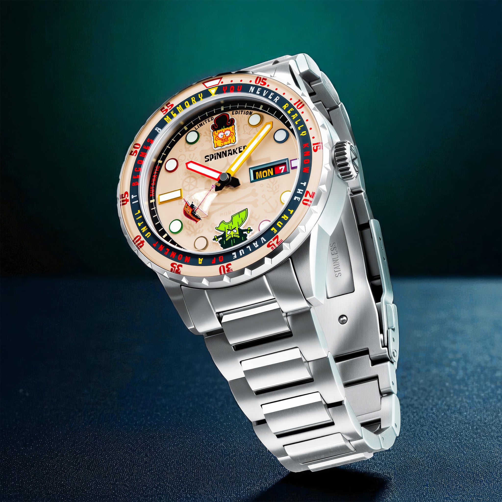 Hass Automatic SpongeBob Search For SquarePants Limited Edition | 43 mm | Seafaring SpongeBob