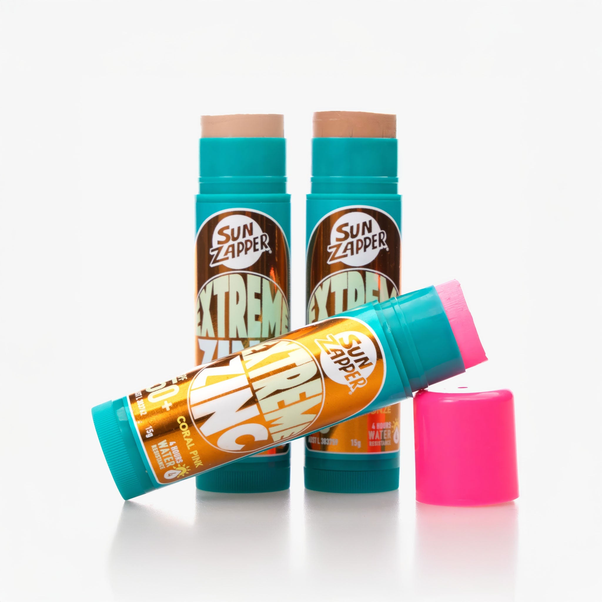 Extreme Zinc Stick BEAUTY Triple Pack | 45g | Tan Pink Bronze