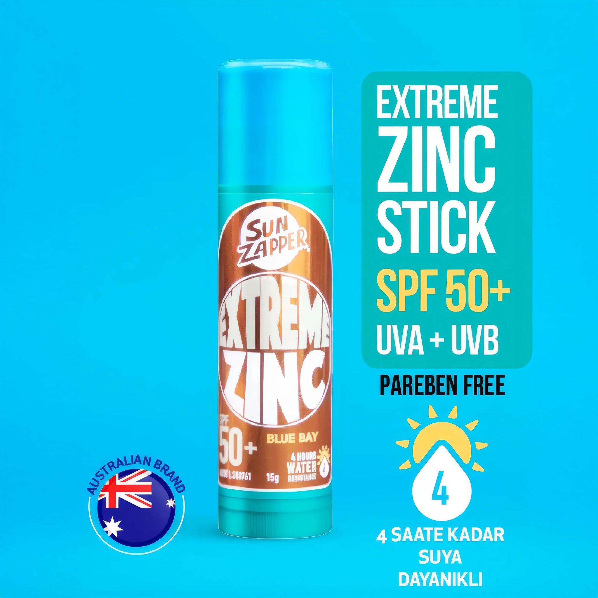 Extreme Zinc Stick SPF 50+ | 15g | Blue Bay