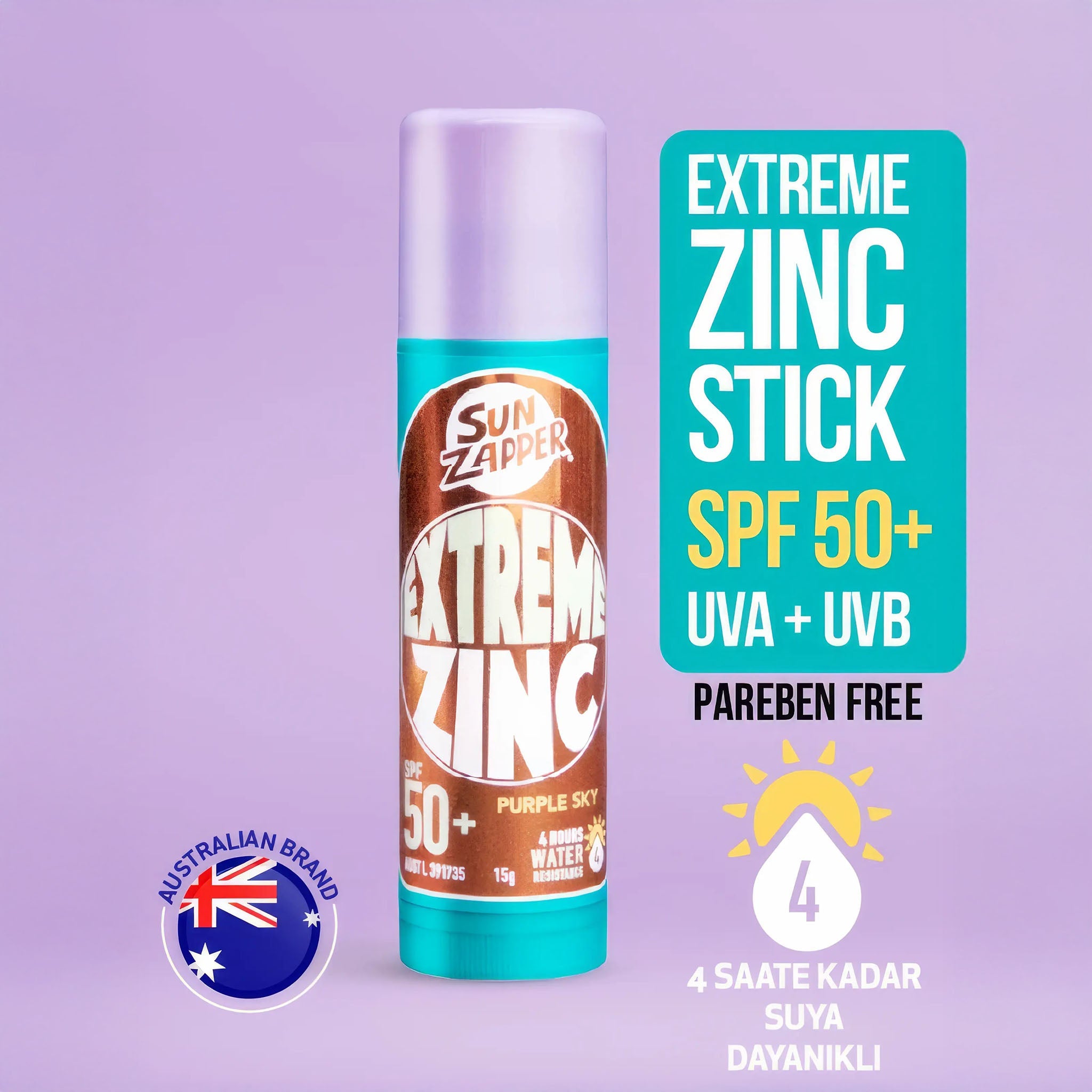 Extreme Zinc Stick SPF 50+ | 15g | Purple Sky
