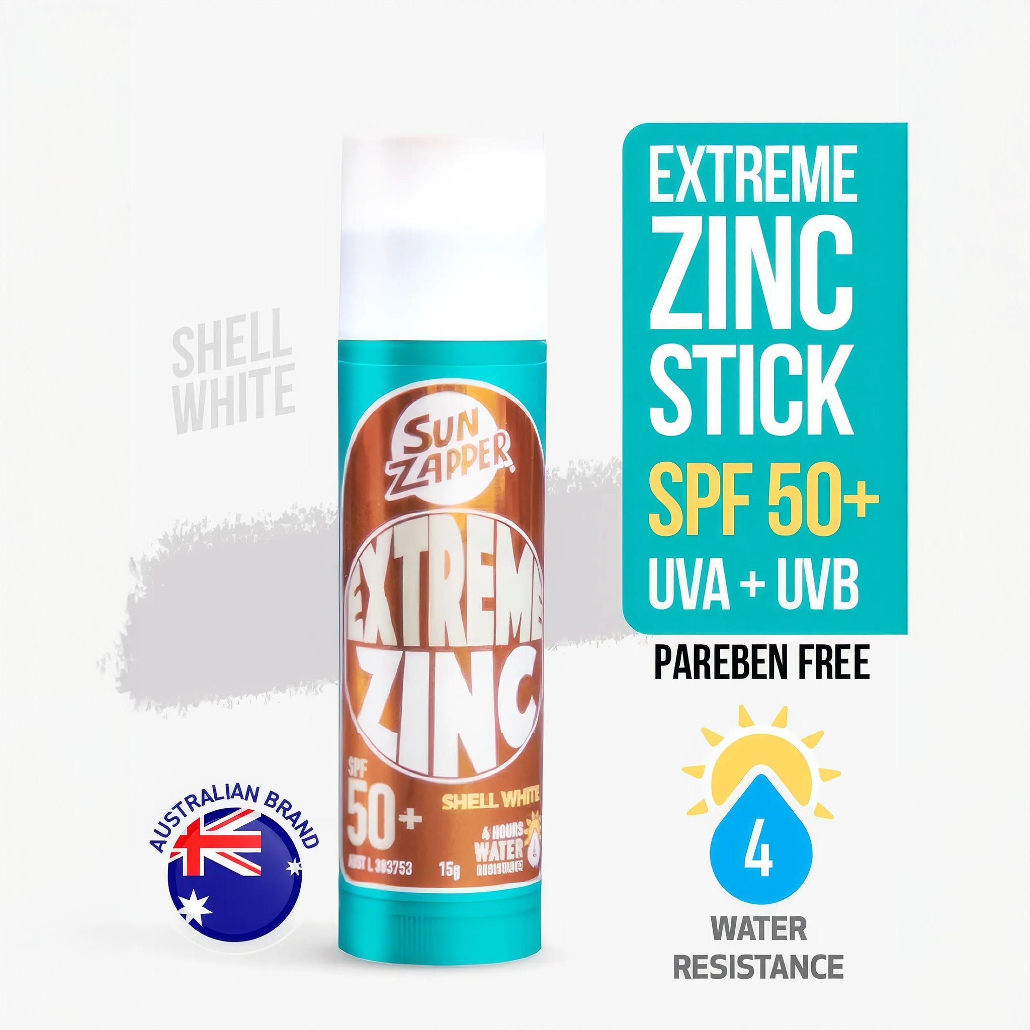 Extreme Zinc Stick SPF 50+ | 15g | Shell White