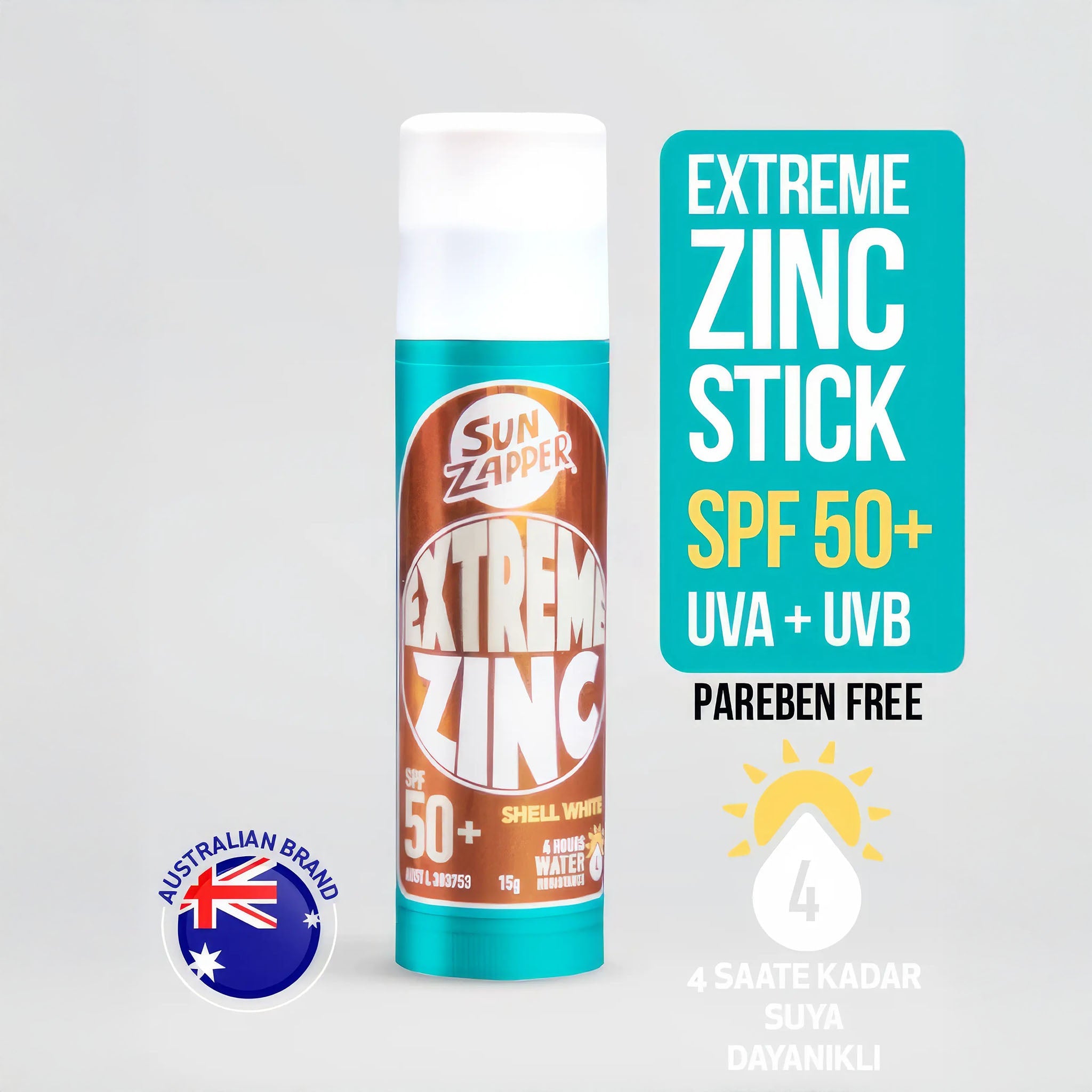 Extreme Zinc Stick SPF 50+ | 15g | Shell White