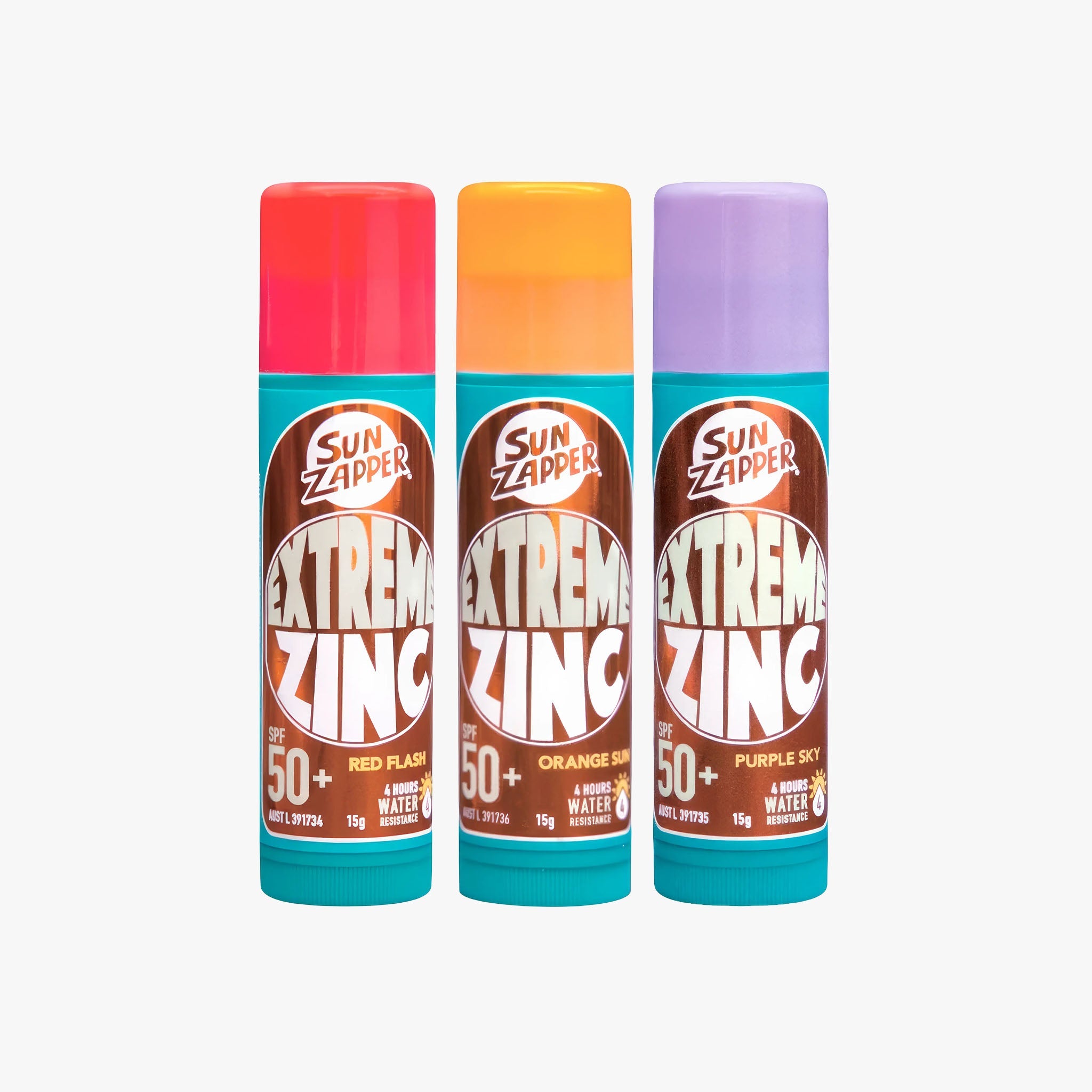 Extreme Zinc Stick Triple Pack | 45g | Red Orange Purple