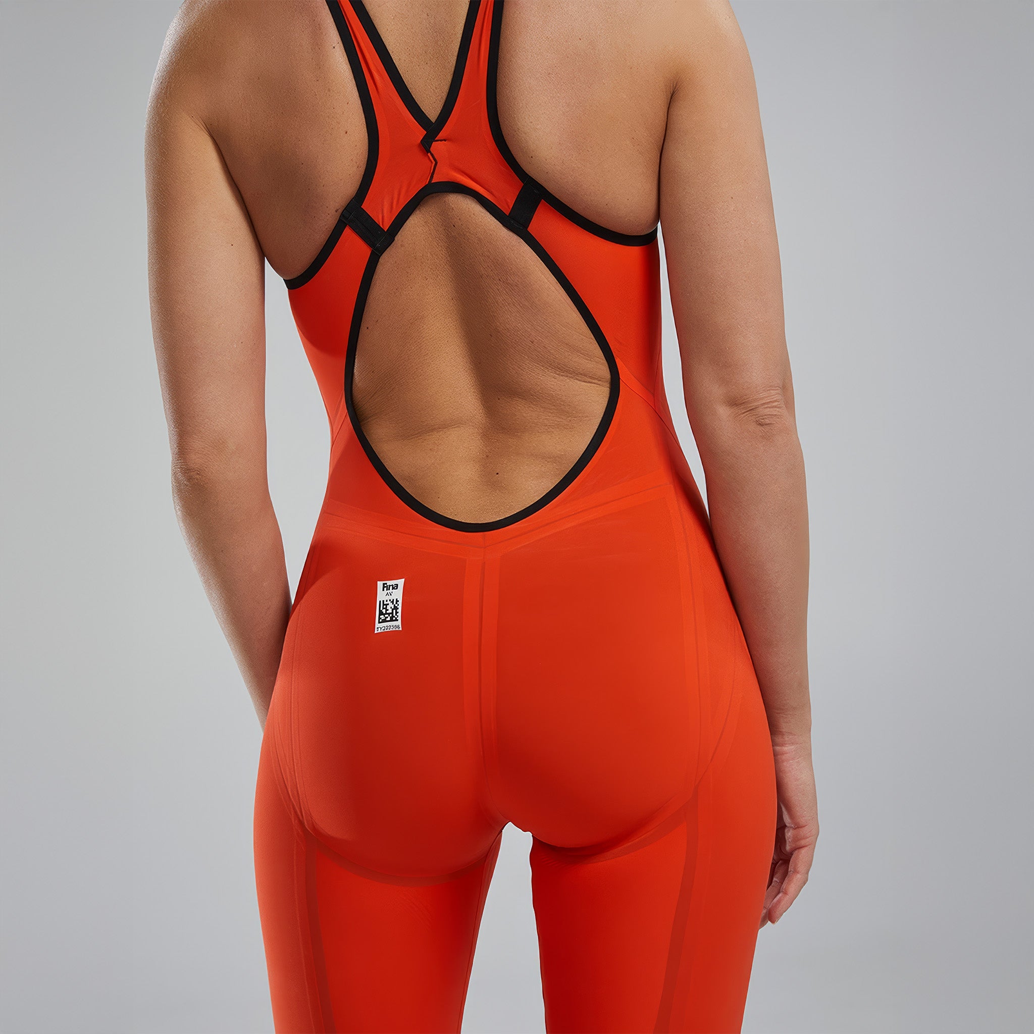 Venzo™ Open Back Kadın Mayo | Solid 234 Inferno
