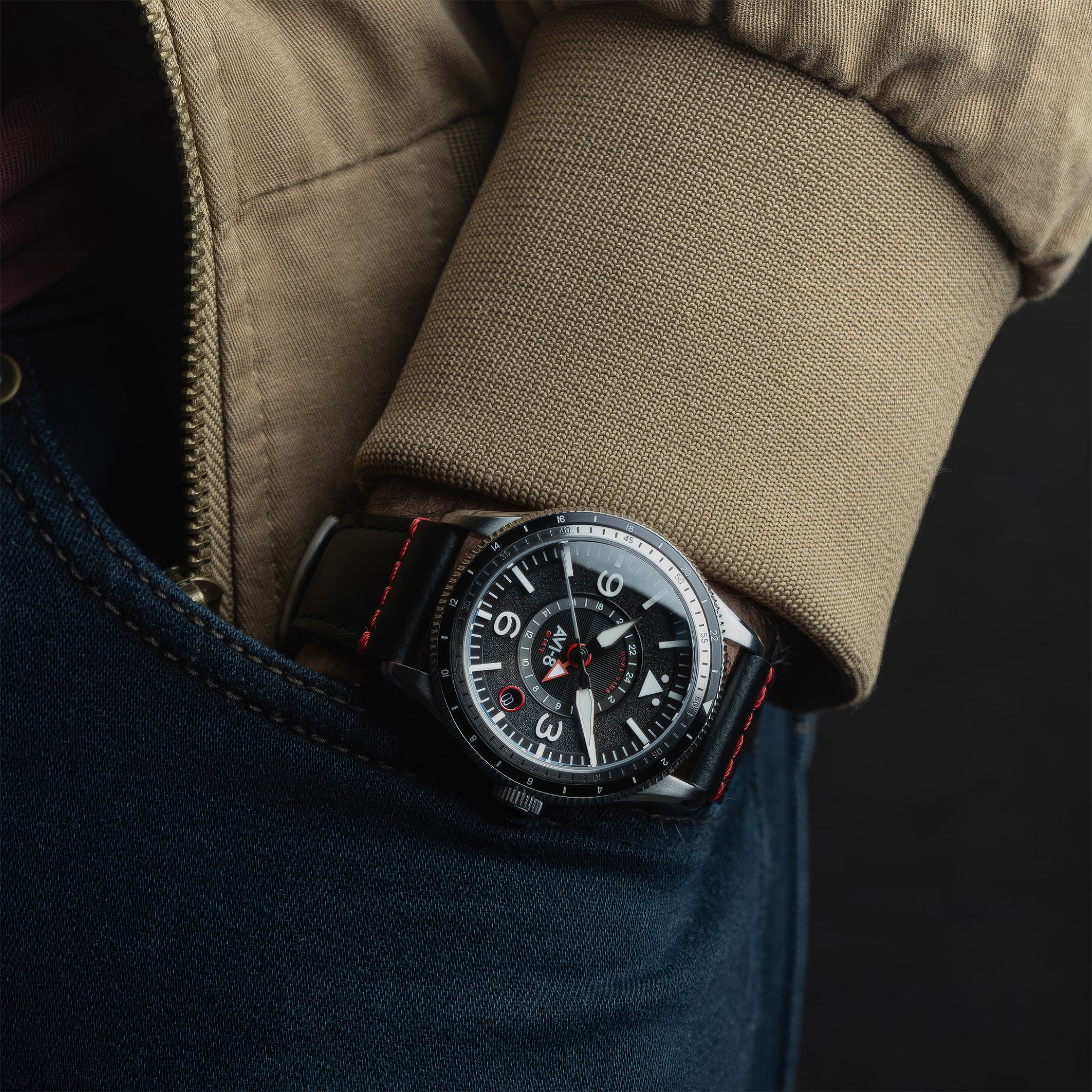 Flyboy Airmaster GMT Automatic | 40mm | Engine Black