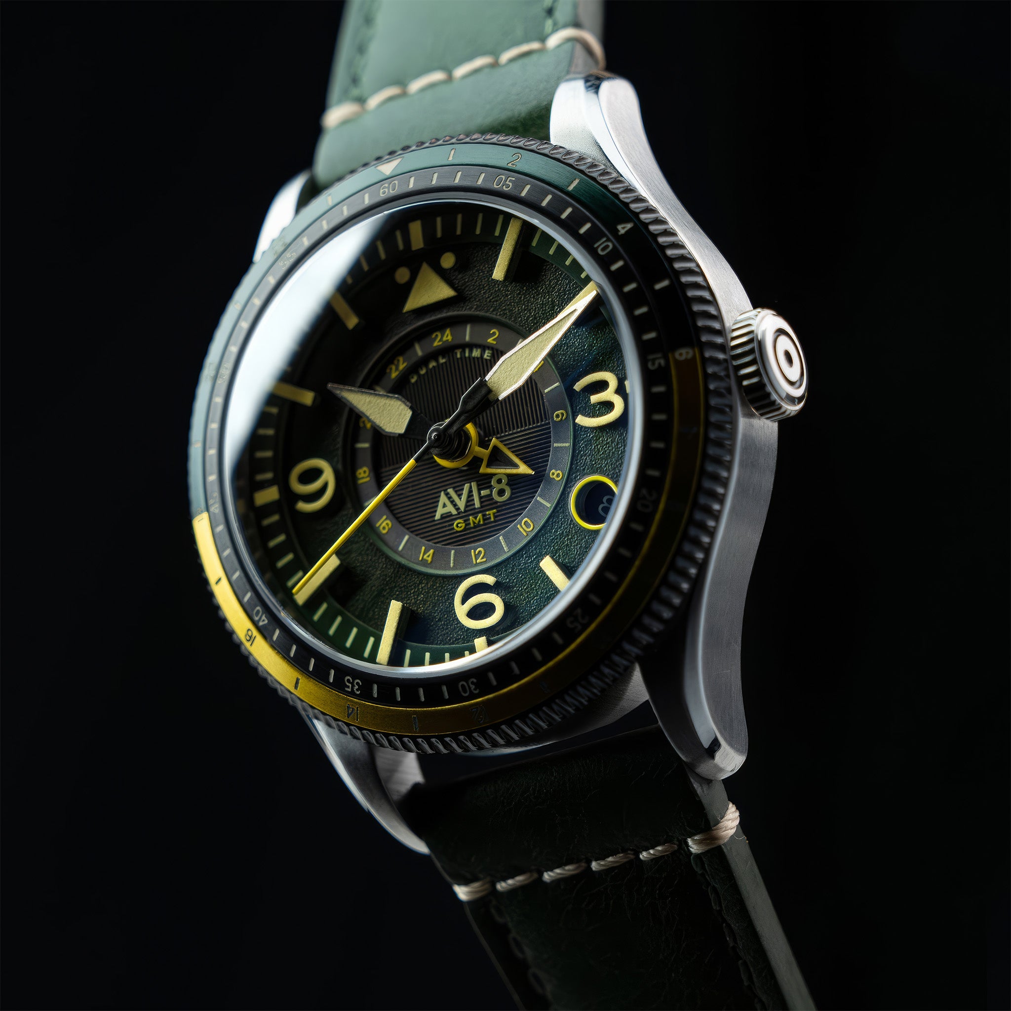Flyboy Airmaster GMT Automatic | 40mm | fuselage green