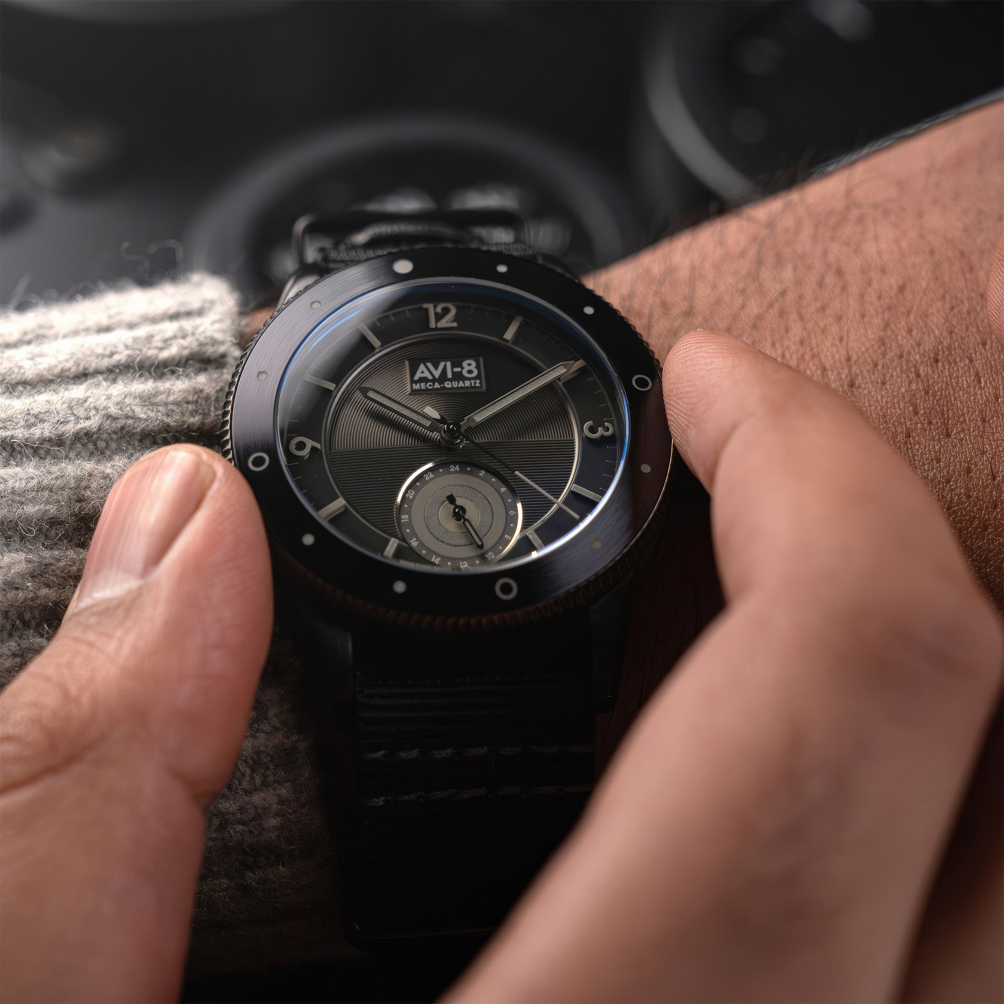 Flyboy Airmaster Sector Meca-Quartz | 40mm | Jet Black