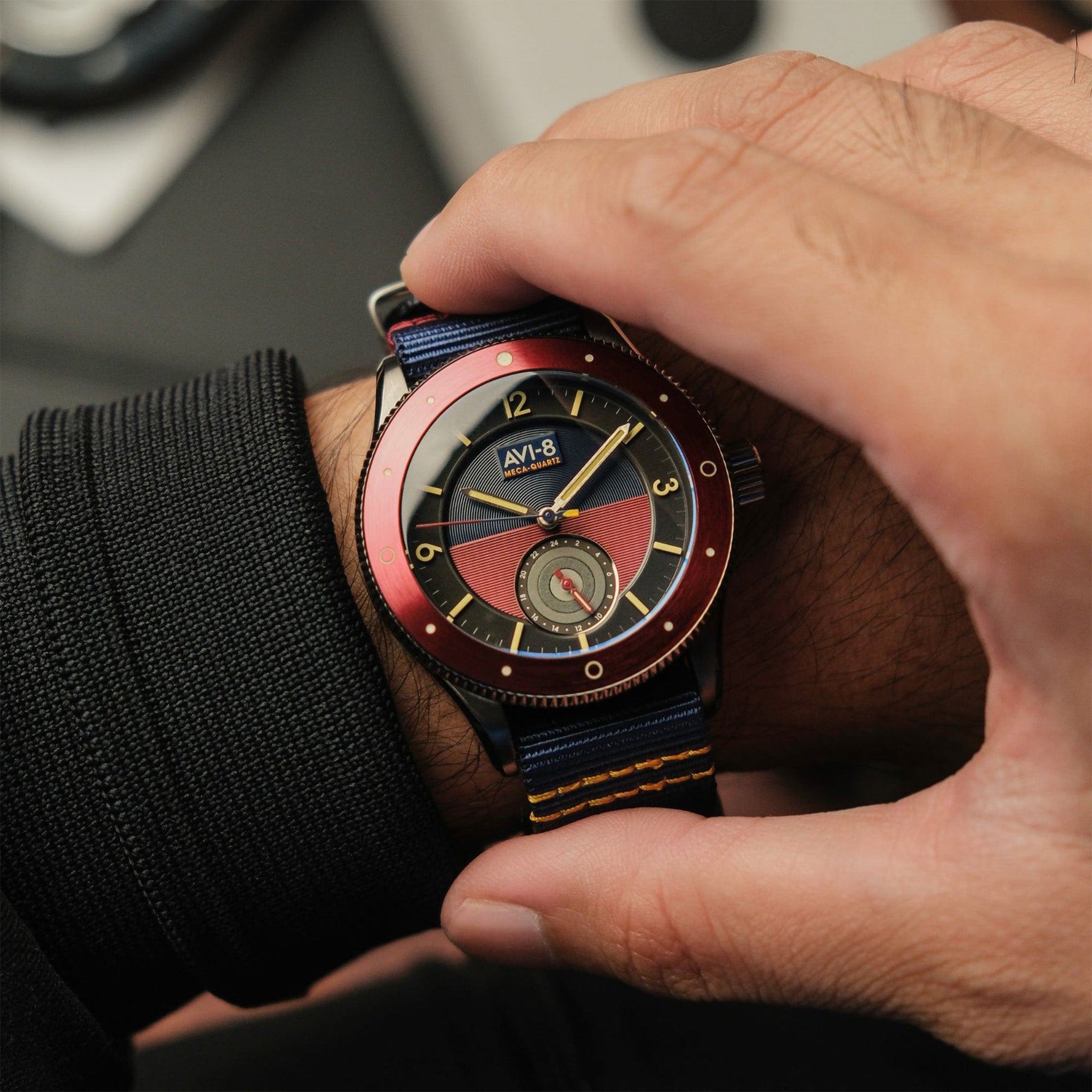 Flyboy Airmaster Sector Meca-Quartz | 40 mm | Navy Blue