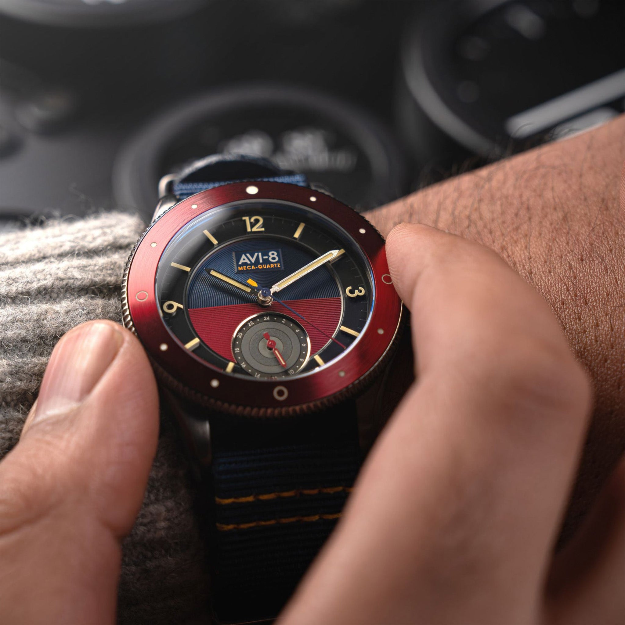 Flyboy Airmaster Sector Meca-Quartz | 40 mm | Navy Blue