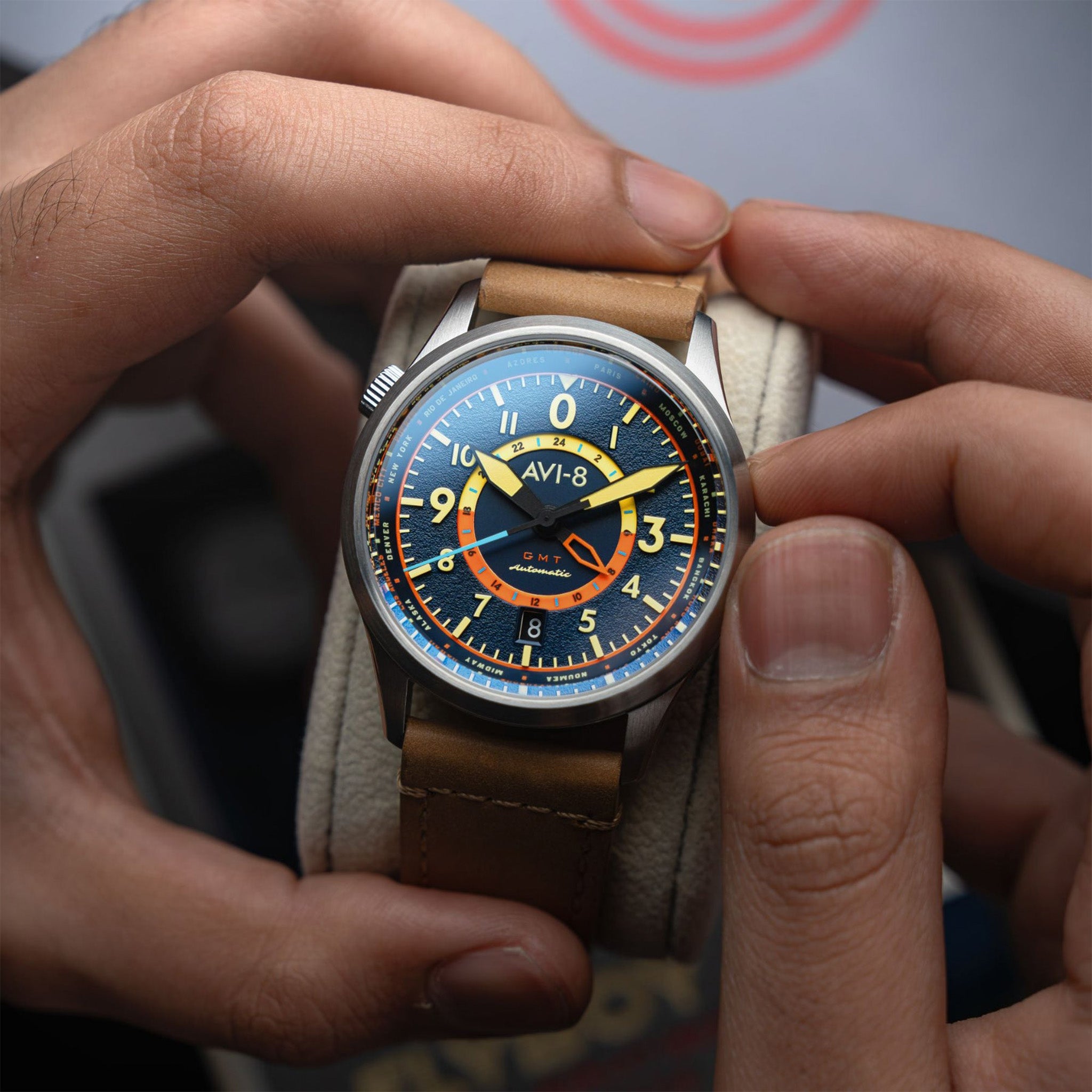 Flyboy Wingman Worldtimer GMT Automatic | 41 mm | Atlantic Blue