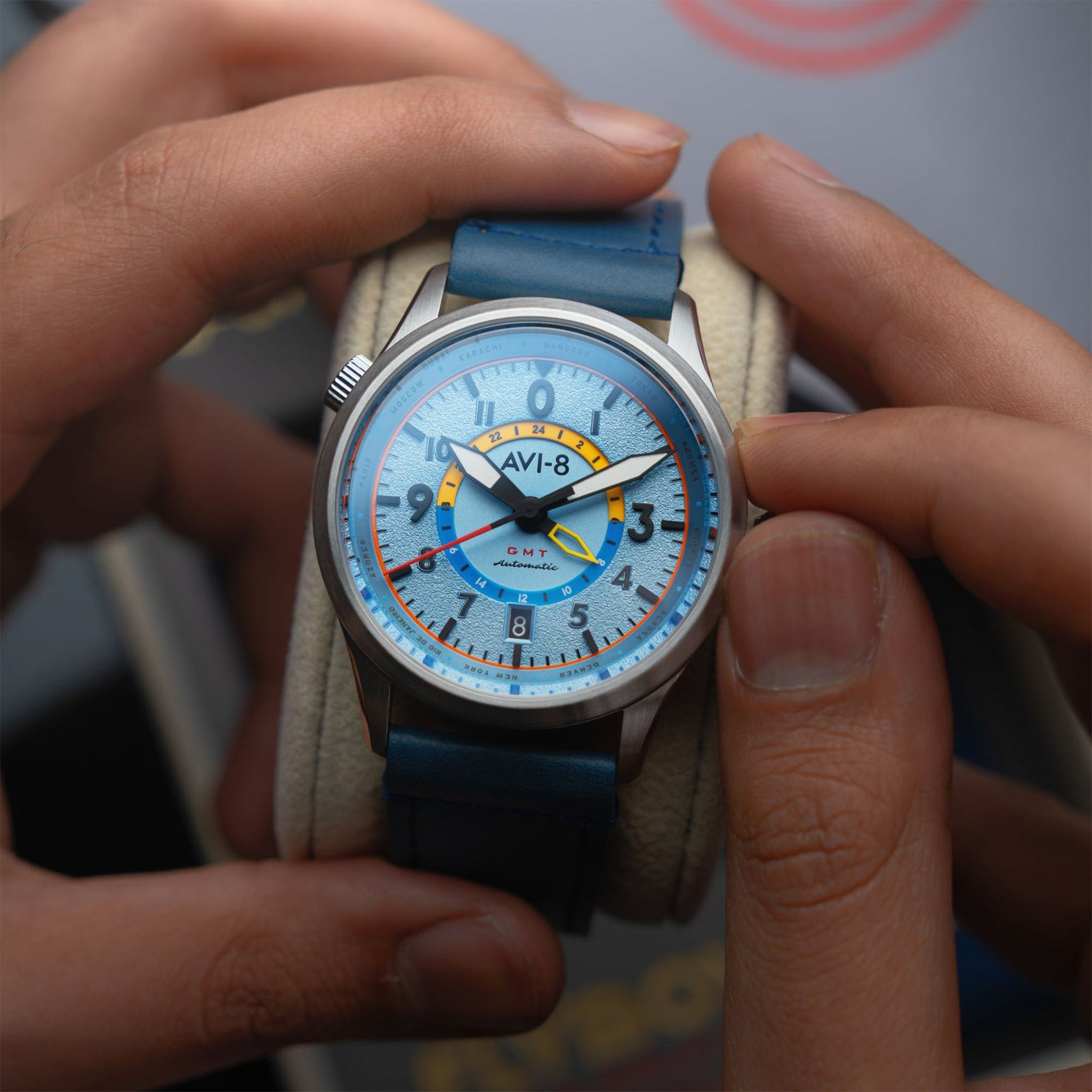 Flyboy Wingman Worldtimer GMT Automatic | 41 mm | Power Blue