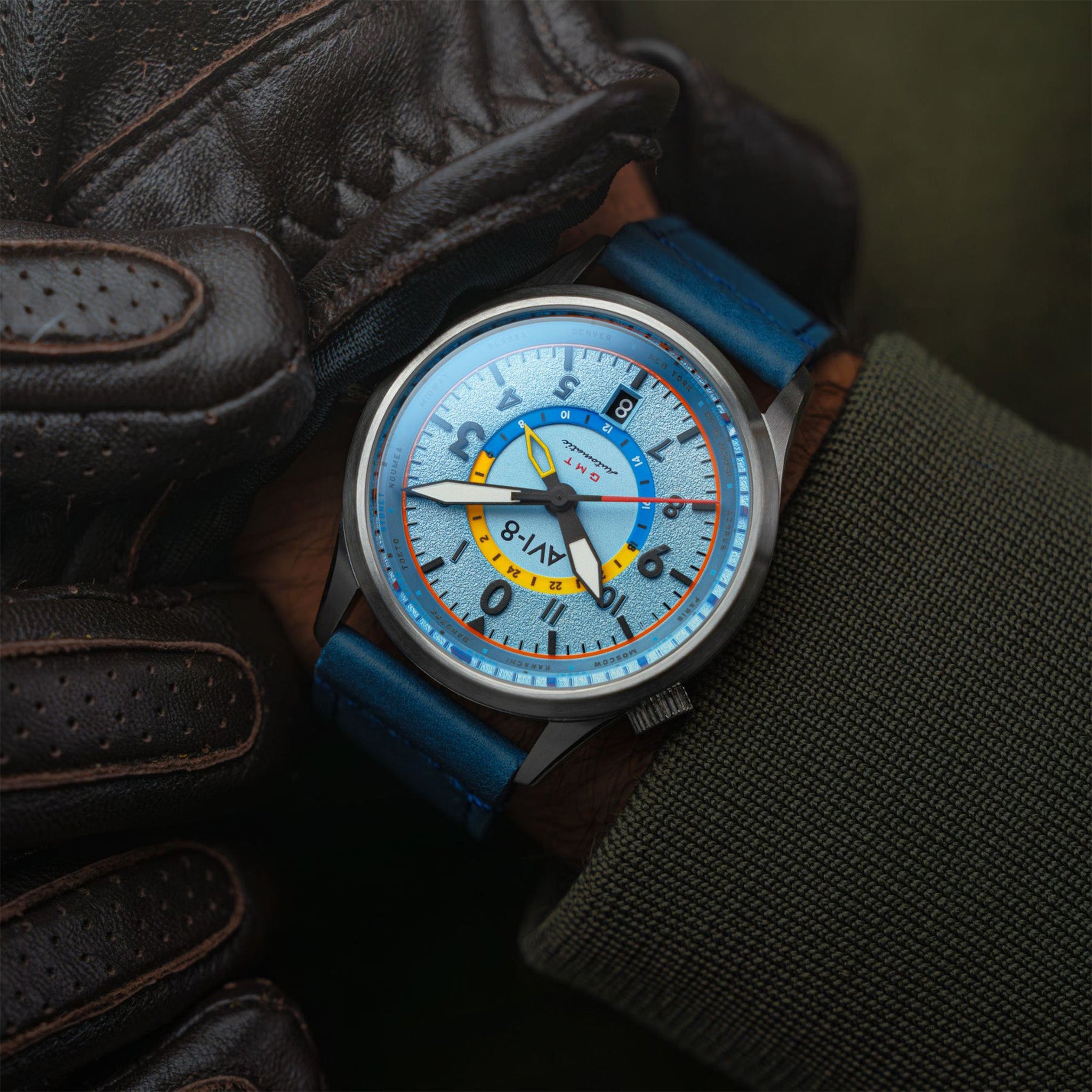 Flyboy Wingman Worldtimer GMT Automatic | 41 mm | Power Blue