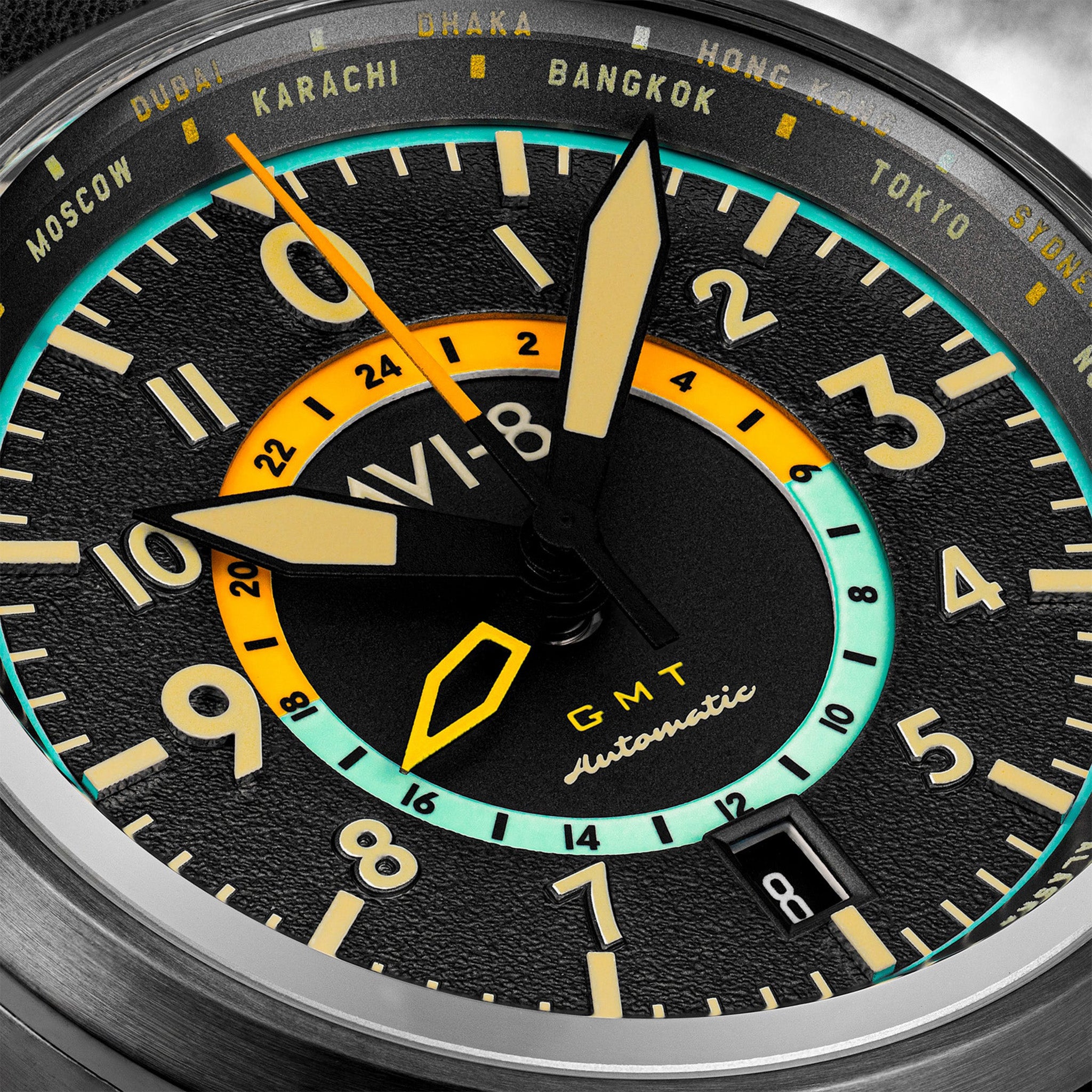 Flyboy Wingman Worldtimer GMT Automatic | 41 mm | Tropical Grey