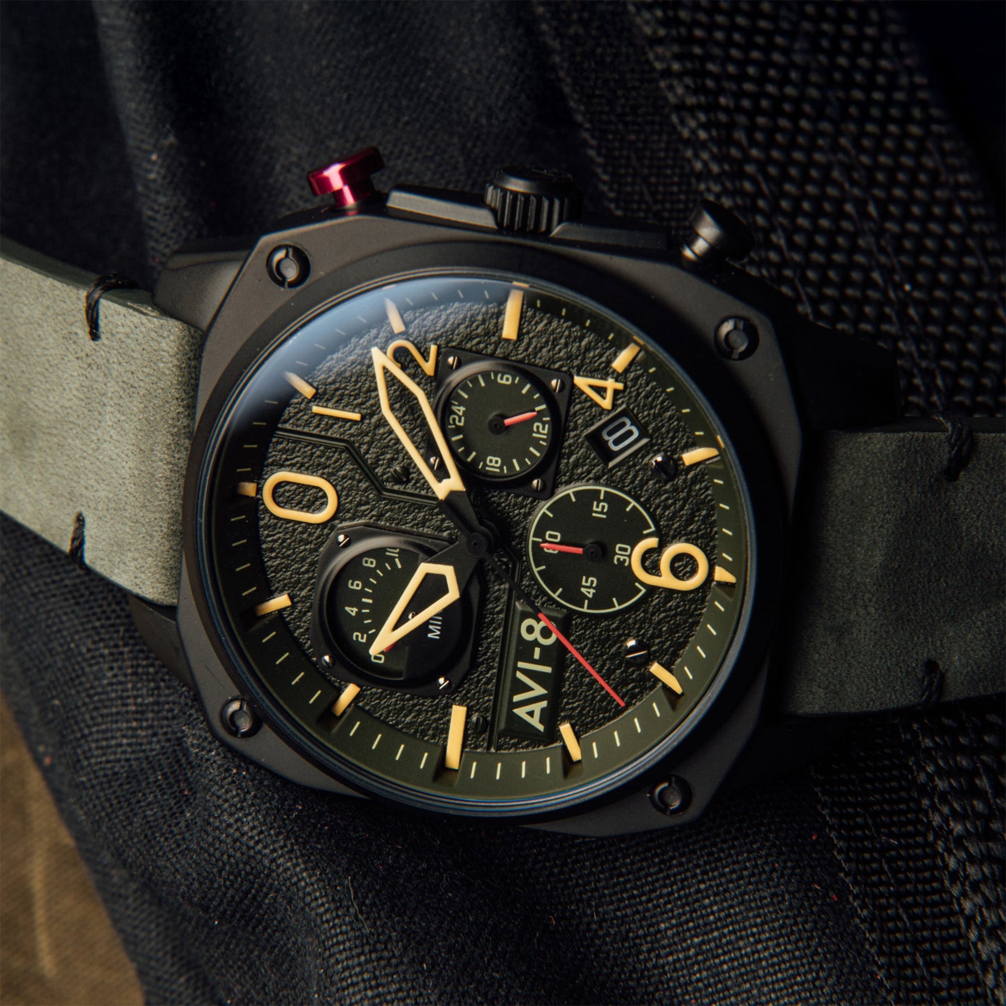 Hawker Hunter Retrograde Chronograph | 45 mm | Deep Green Black