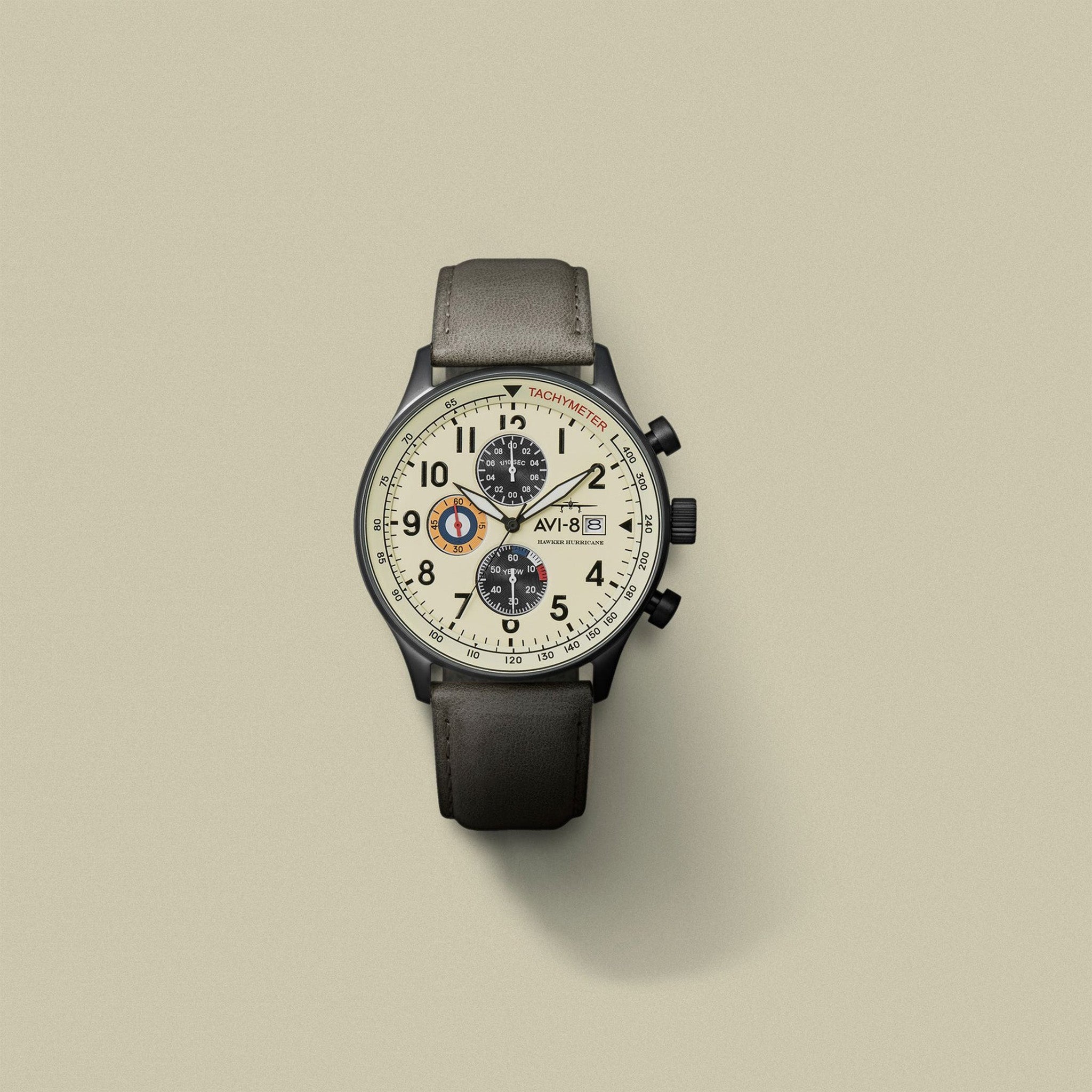 Hawker Hurricane Classic Chronograph | 43.5 mm | Cream Beige