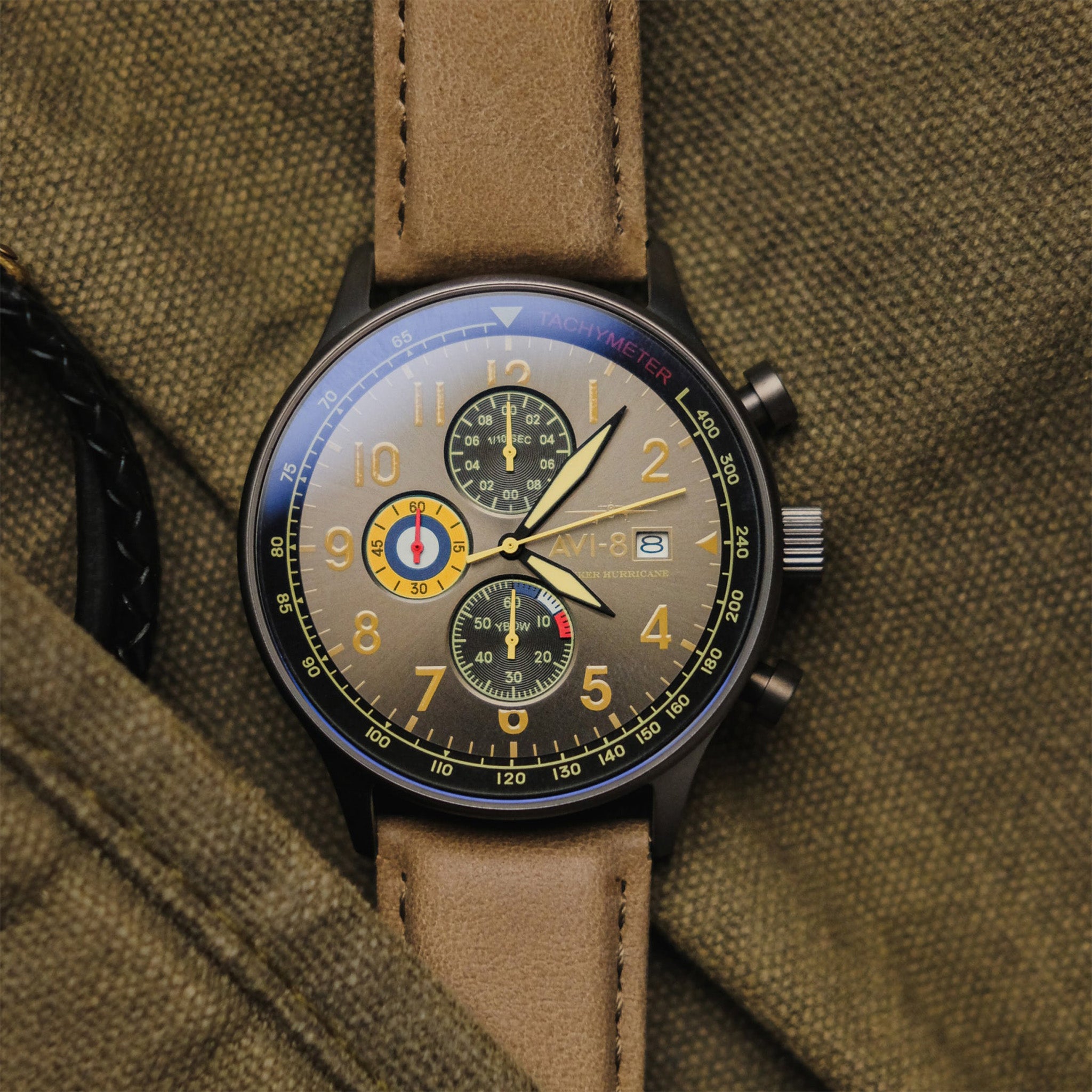 Hawker Hurricane Classic Chronograph | 43.5 mm | Dark Earth