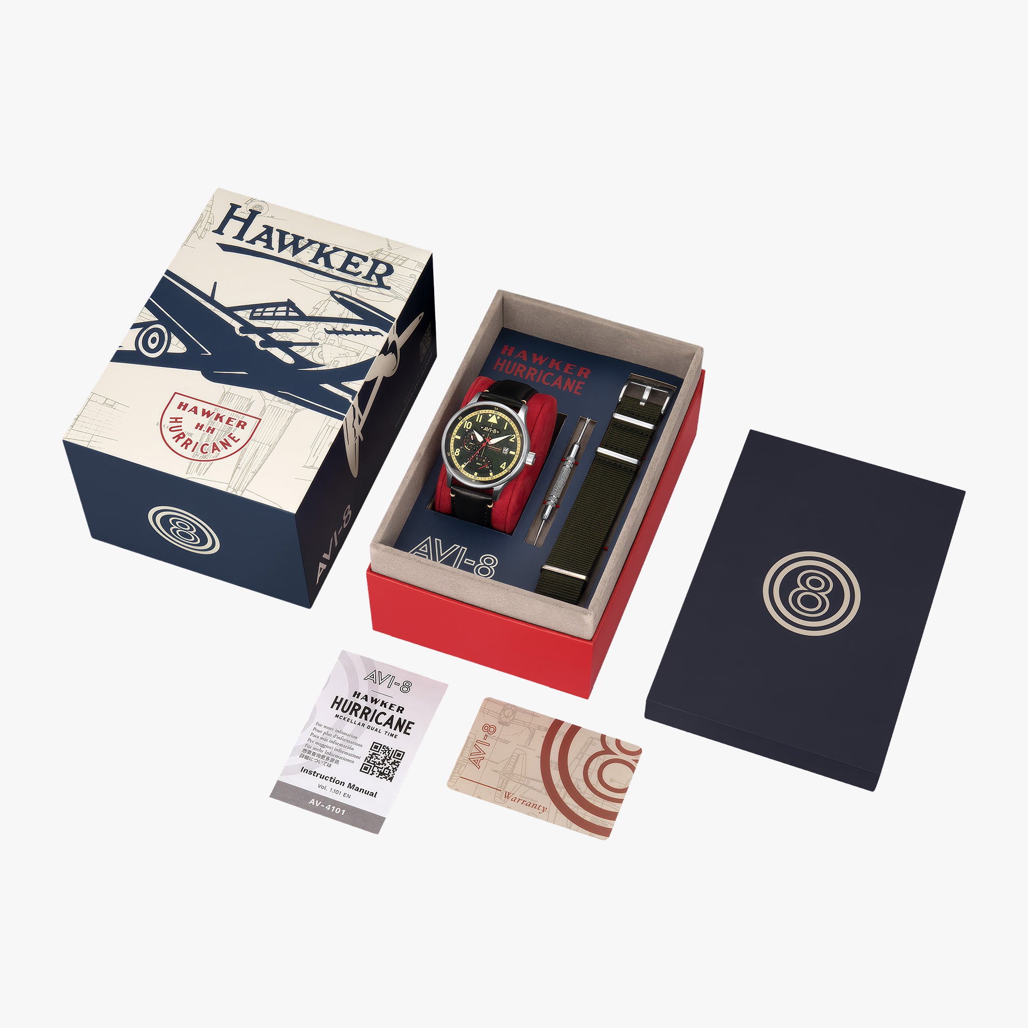 Hawker Hurricane McKellar Dual Time | 44mm | Gothic Green