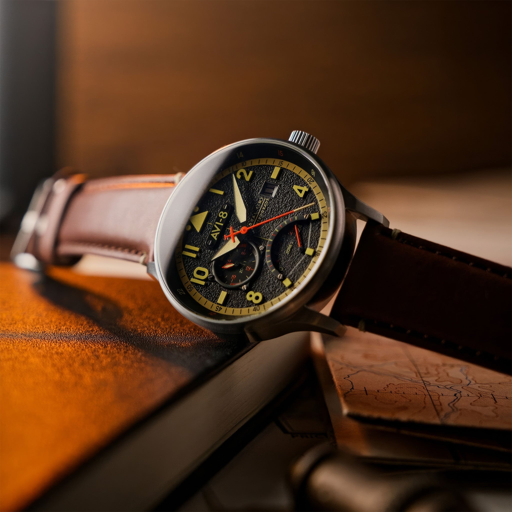 Hawker Hurricane McKellar Dual Time | 44mm | Metropolis Black