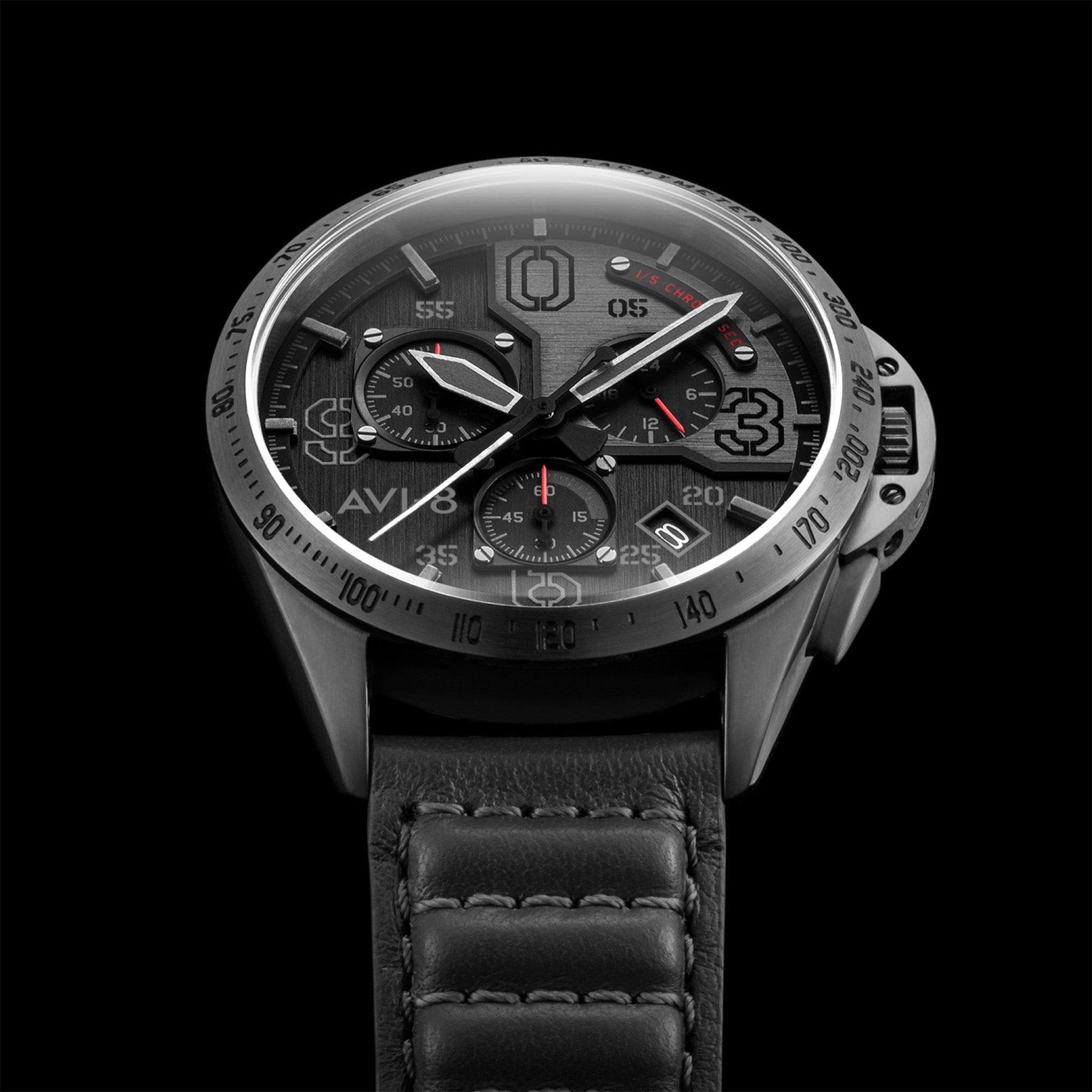 P-51 Mustang Blakeslee Chronograph | 43 mm | Brevet Black