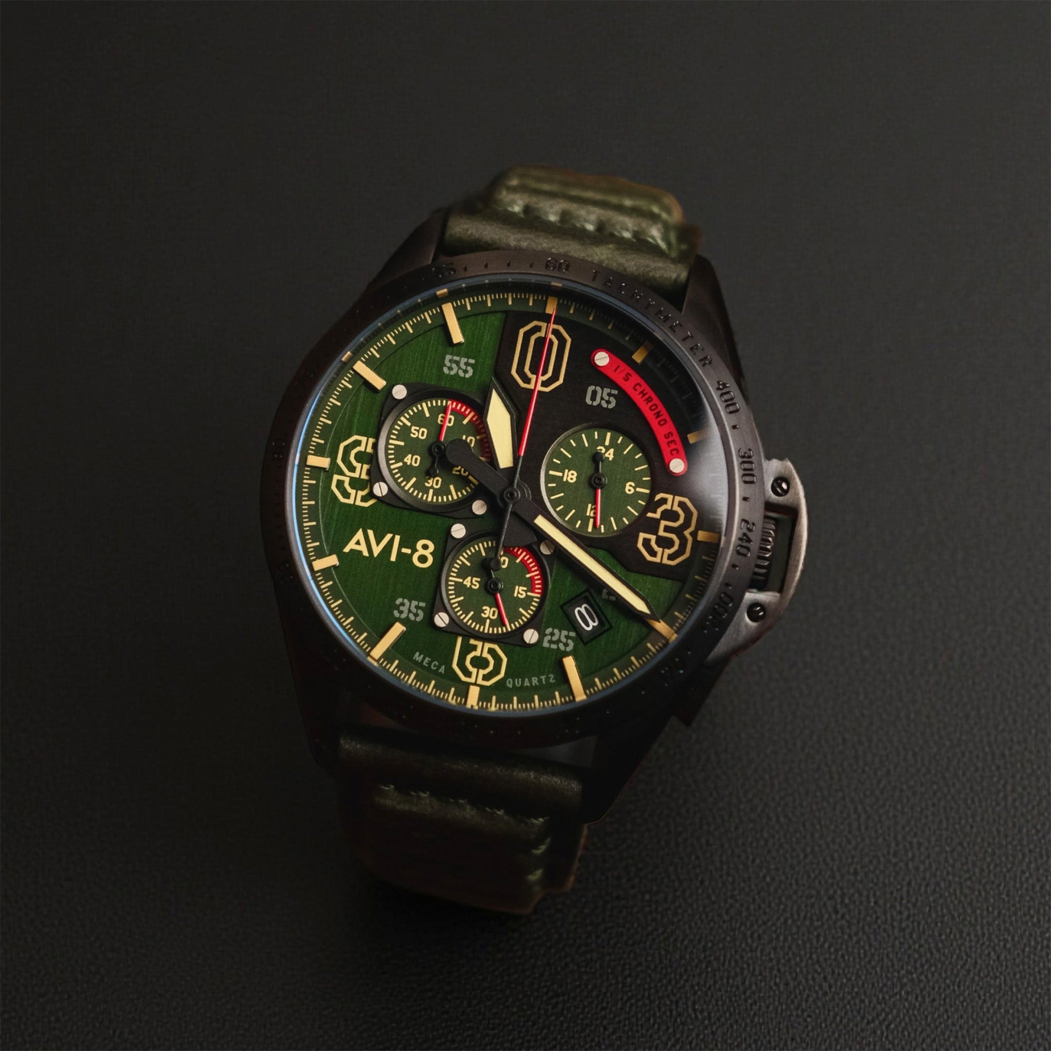 P-51 Mustang Blakeslee Chronograph | 43 mm | Leaf Green