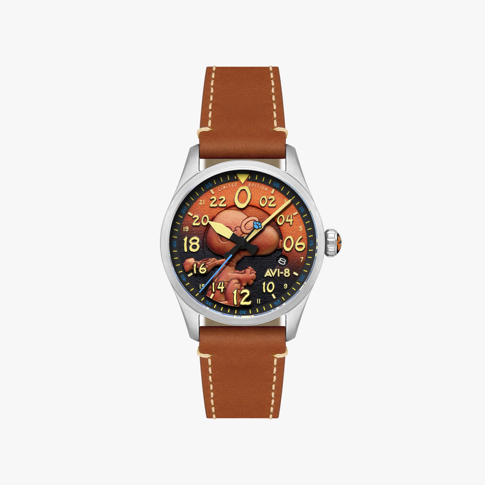 Spitfire Peanuts Snoopy Flying Ace 24 Hour Automatic Limited Edition | 42 mm | Burnt Orange