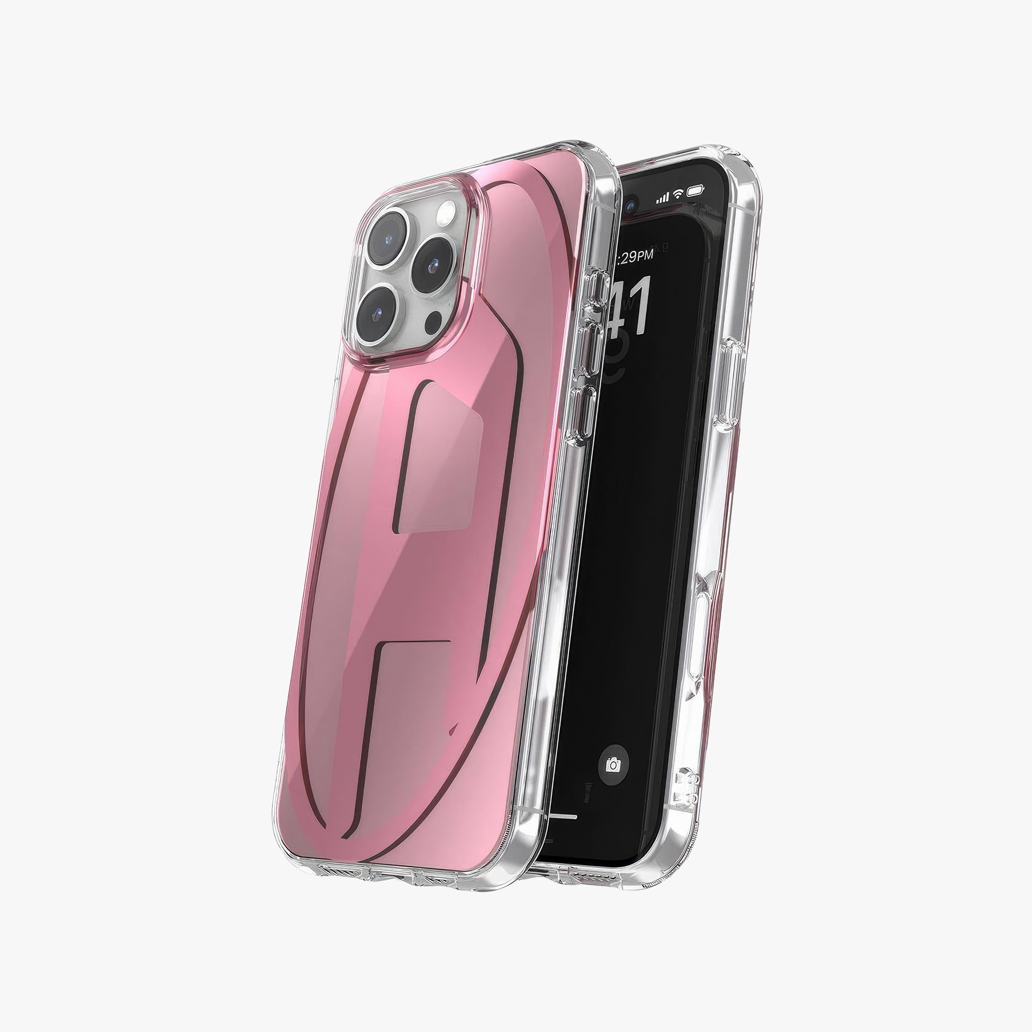 iPhone 16 Pro Max Oval D Aynalı Mirror Kılıf | Pembe