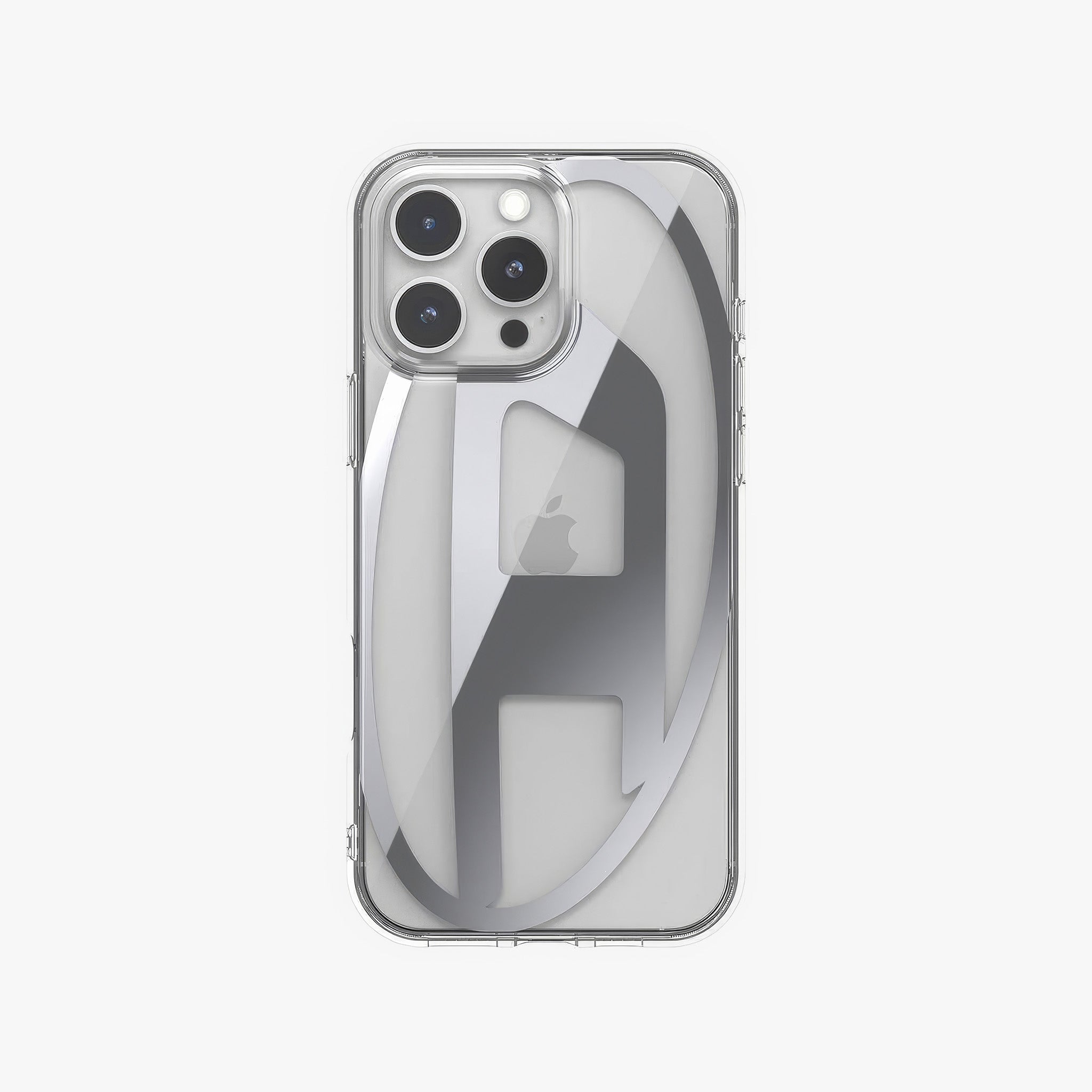 iPhone 16 Pro Max Oval D Mirror Şeffaf Kılıf | Şeffaf/Gümüş