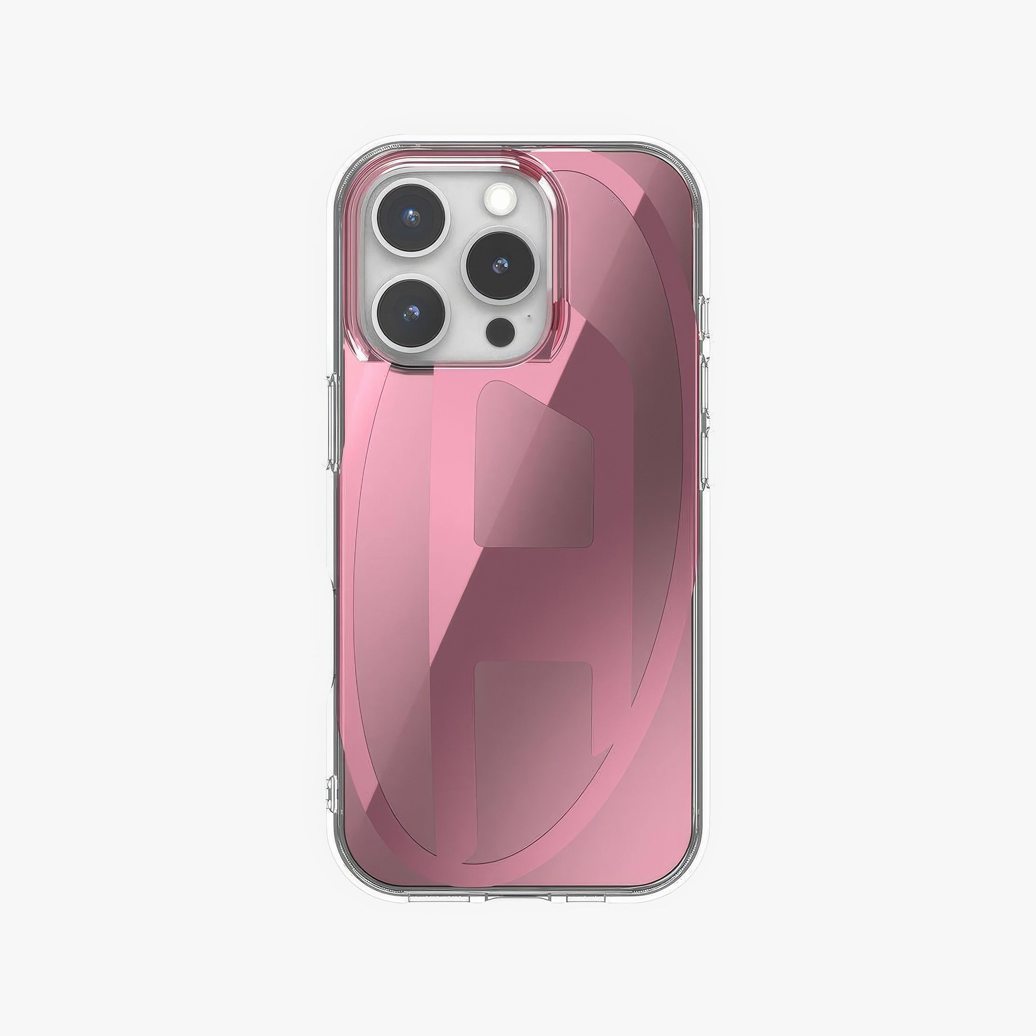 iPhone 16 Pro Oval D Aynalı Mirror Kılıf | Pembe