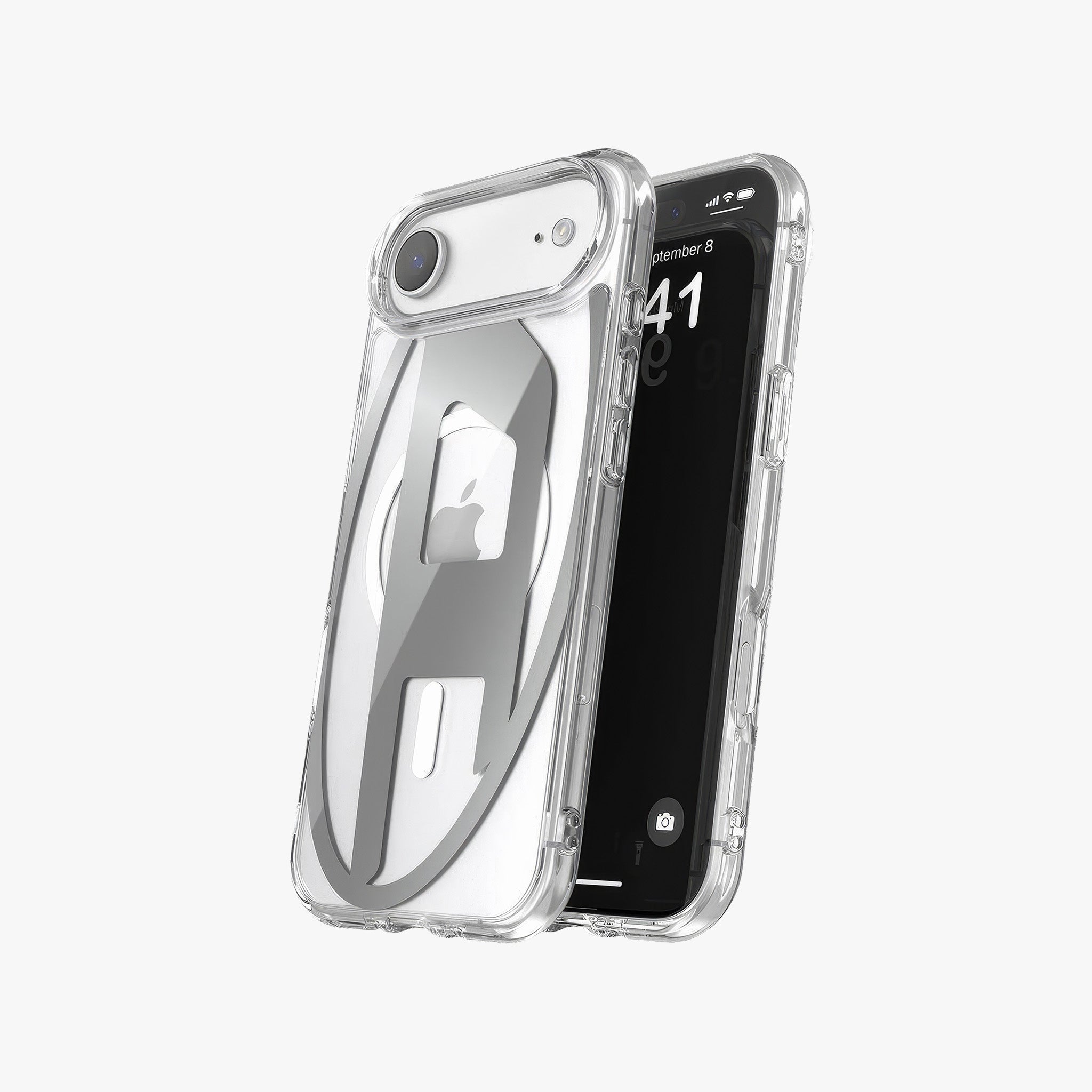 iPhone 17 Air MagSafe Oval D Metalik Kılıf | Gümüş