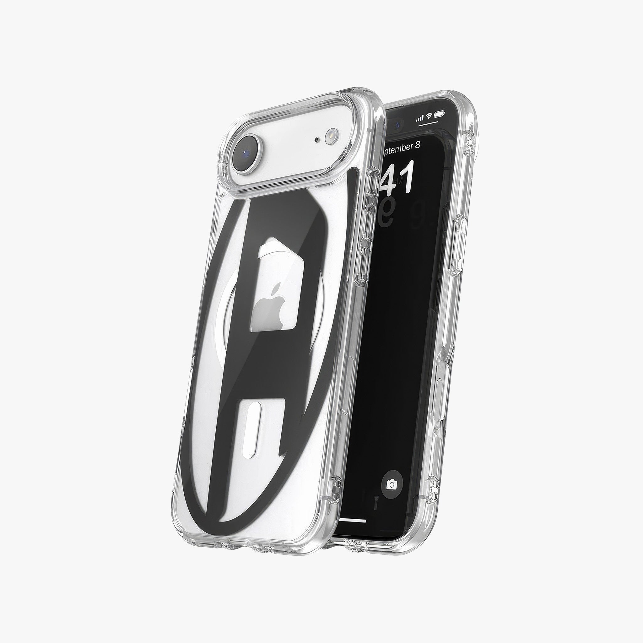iPhone 17 Air MagSafe Oval D Metalik Kılıf | Siyah