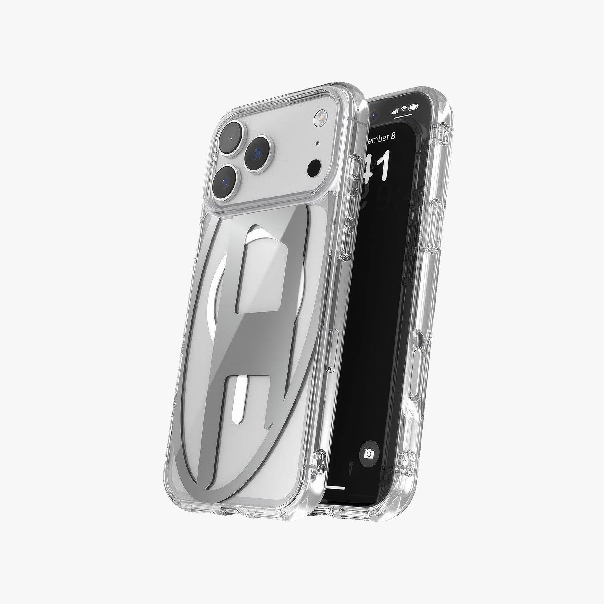 iPhone 17 Pro Max MagSafe Oval D Metalik Kılıf | Gümüş