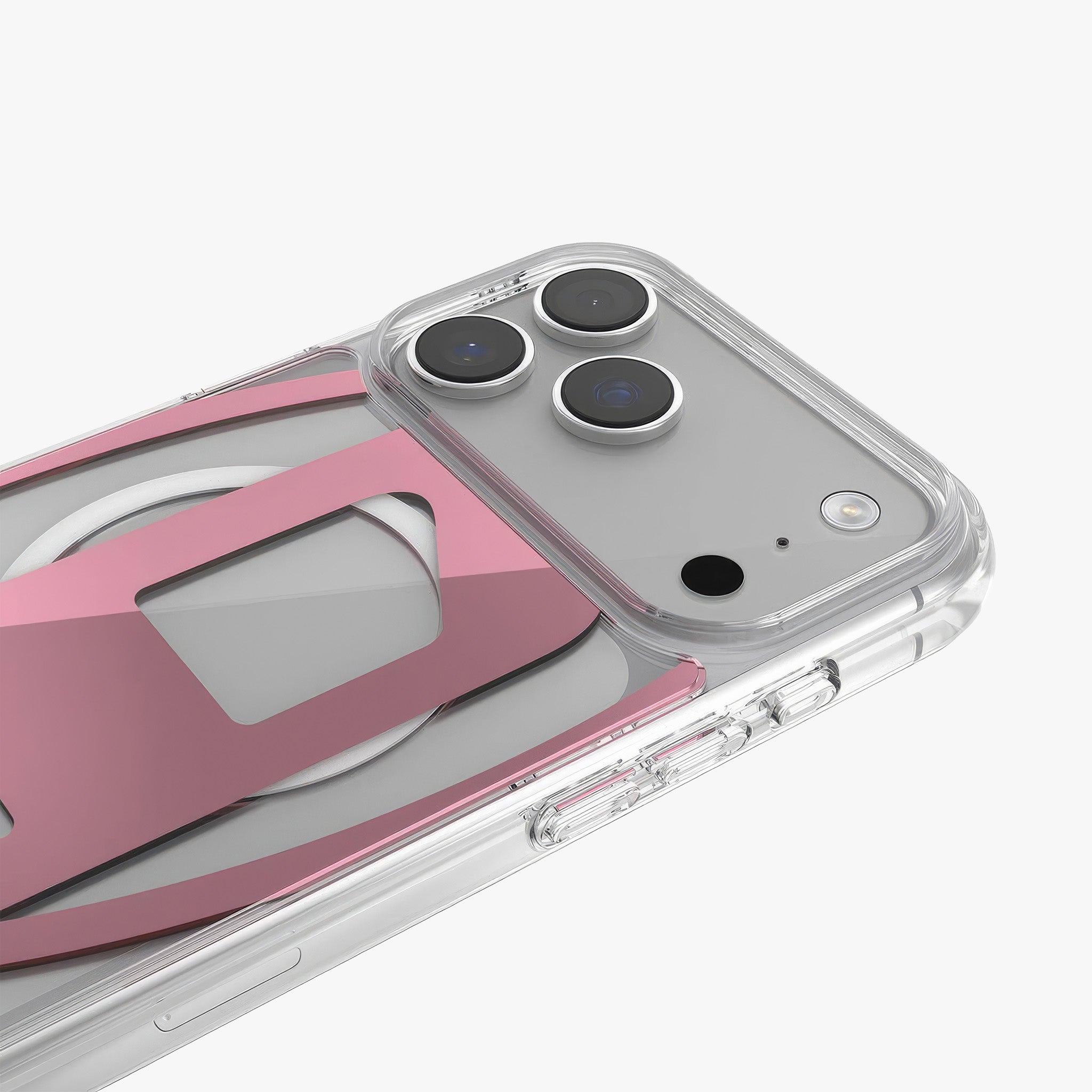 iPhone 17 Pro Max MagSafe Oval D Metalik Kılıf | Pembe