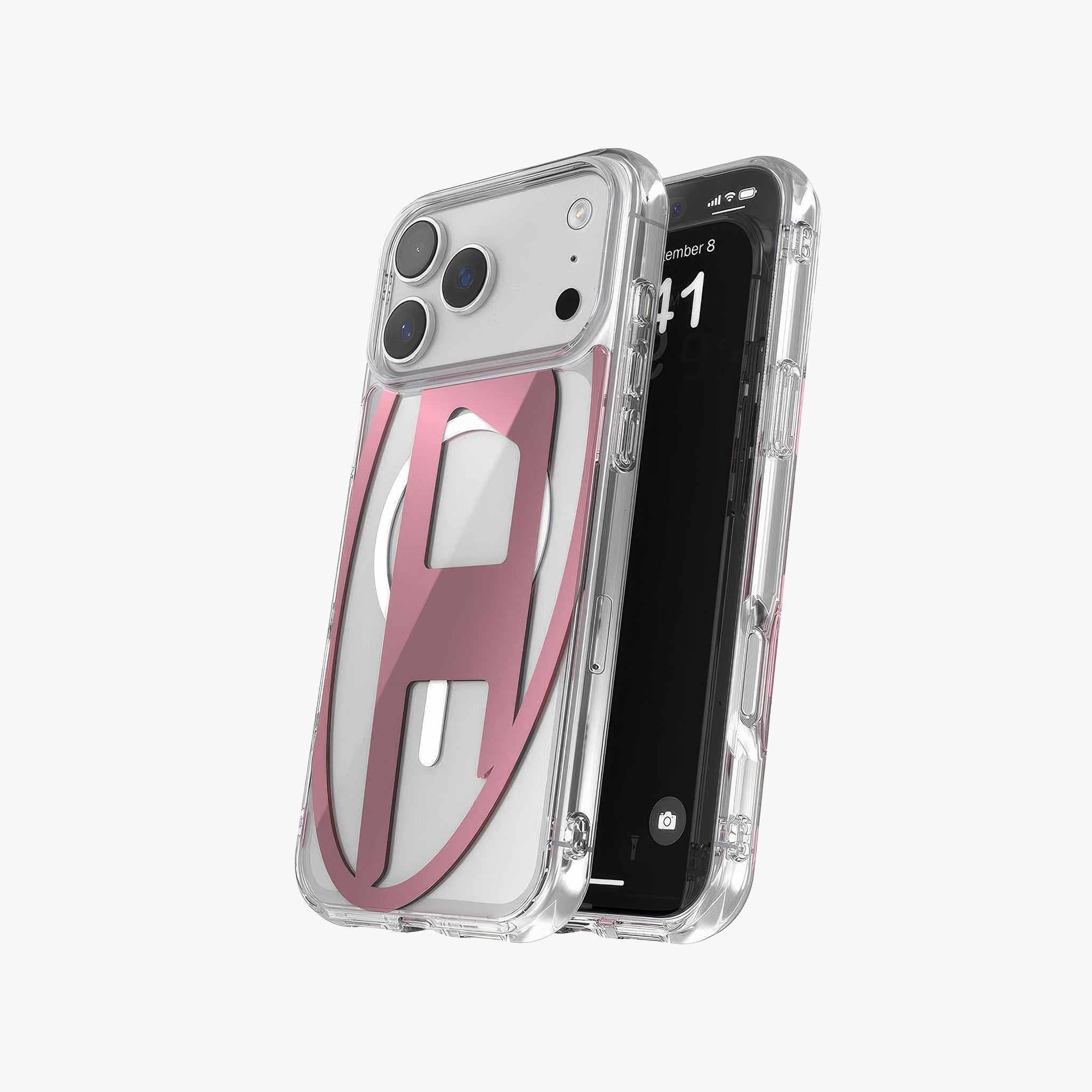 iPhone 17 Pro Max MagSafe Oval D Metalik Kılıf | Pembe