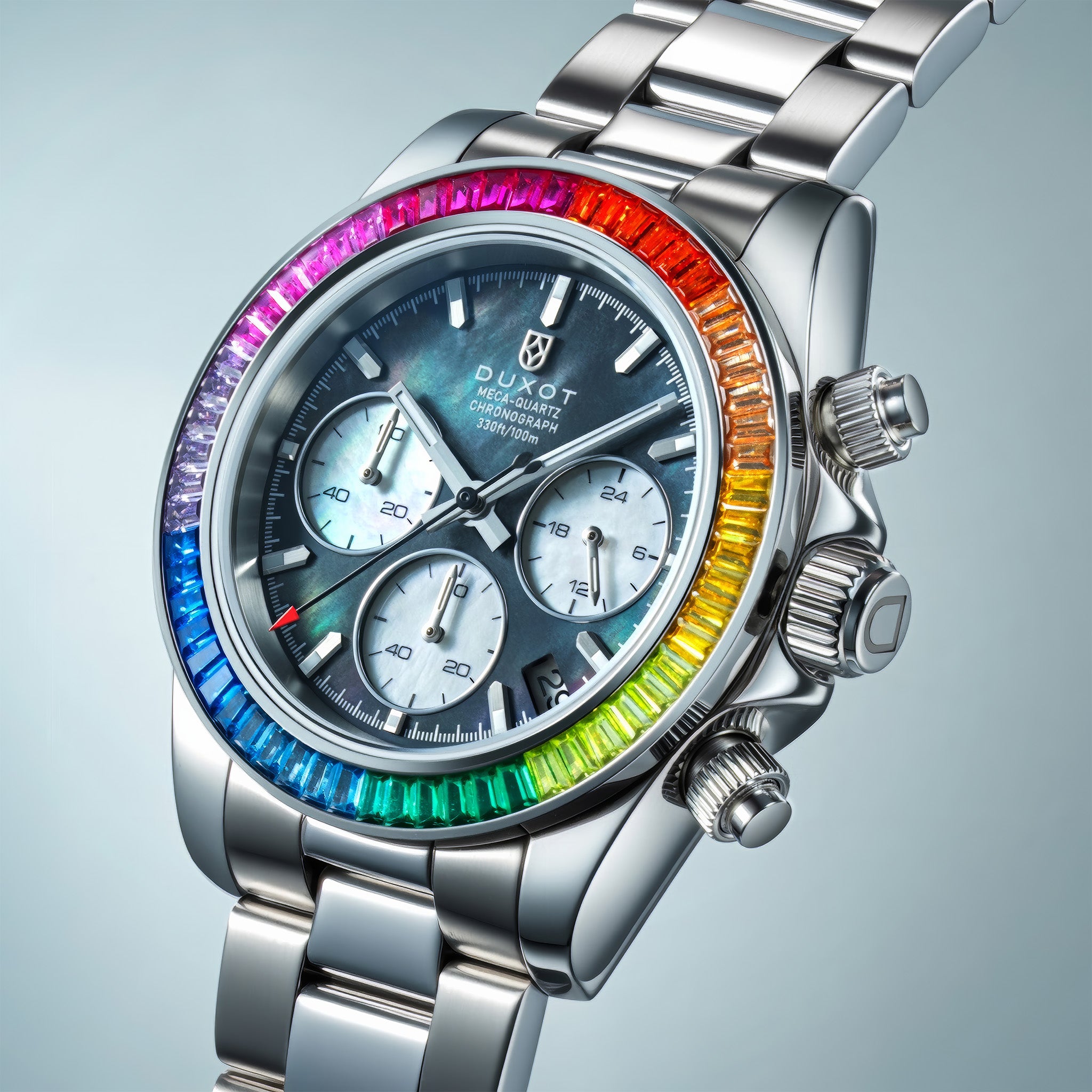 Accelero Rainbow Chronograph | Pearl Black