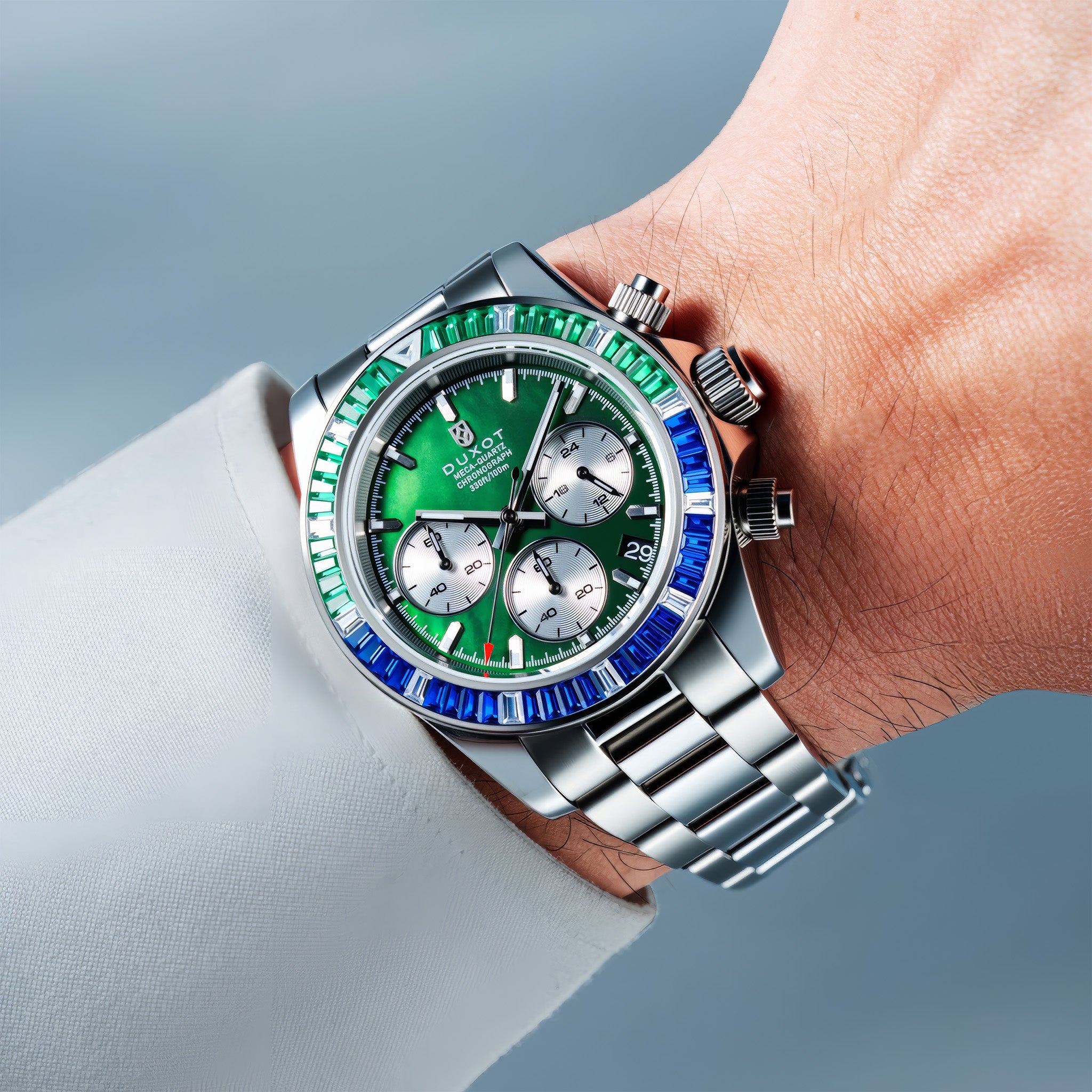 Accelero Rainbow Chronograph | Pearl Green