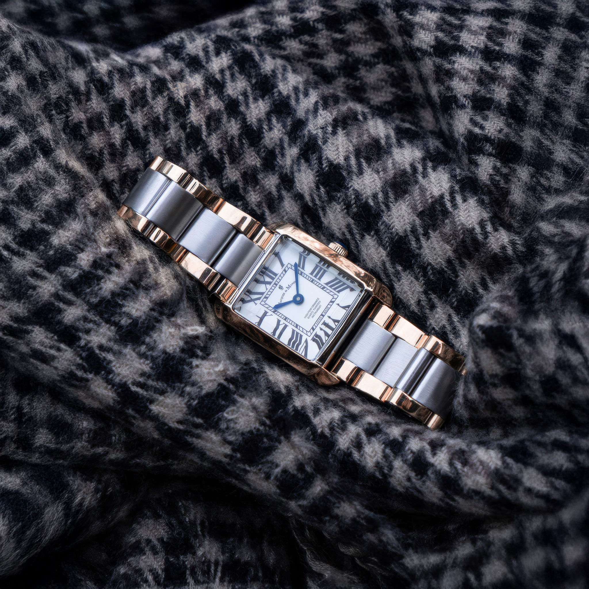 Emily | 22 x 19 mm | Silver-Rosegold White dial