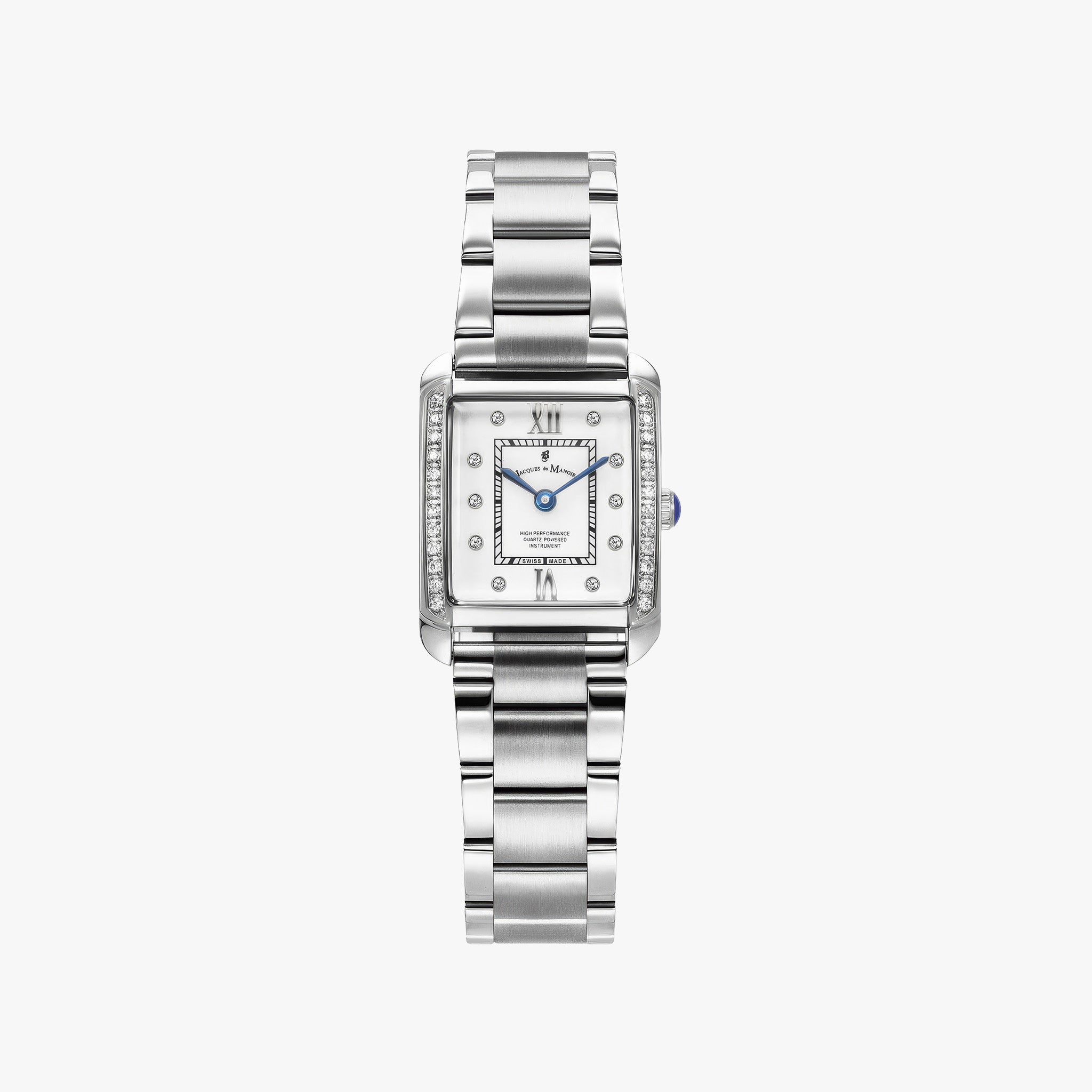Emily | 22 x 19 mm | Silver-tone White dial with stones