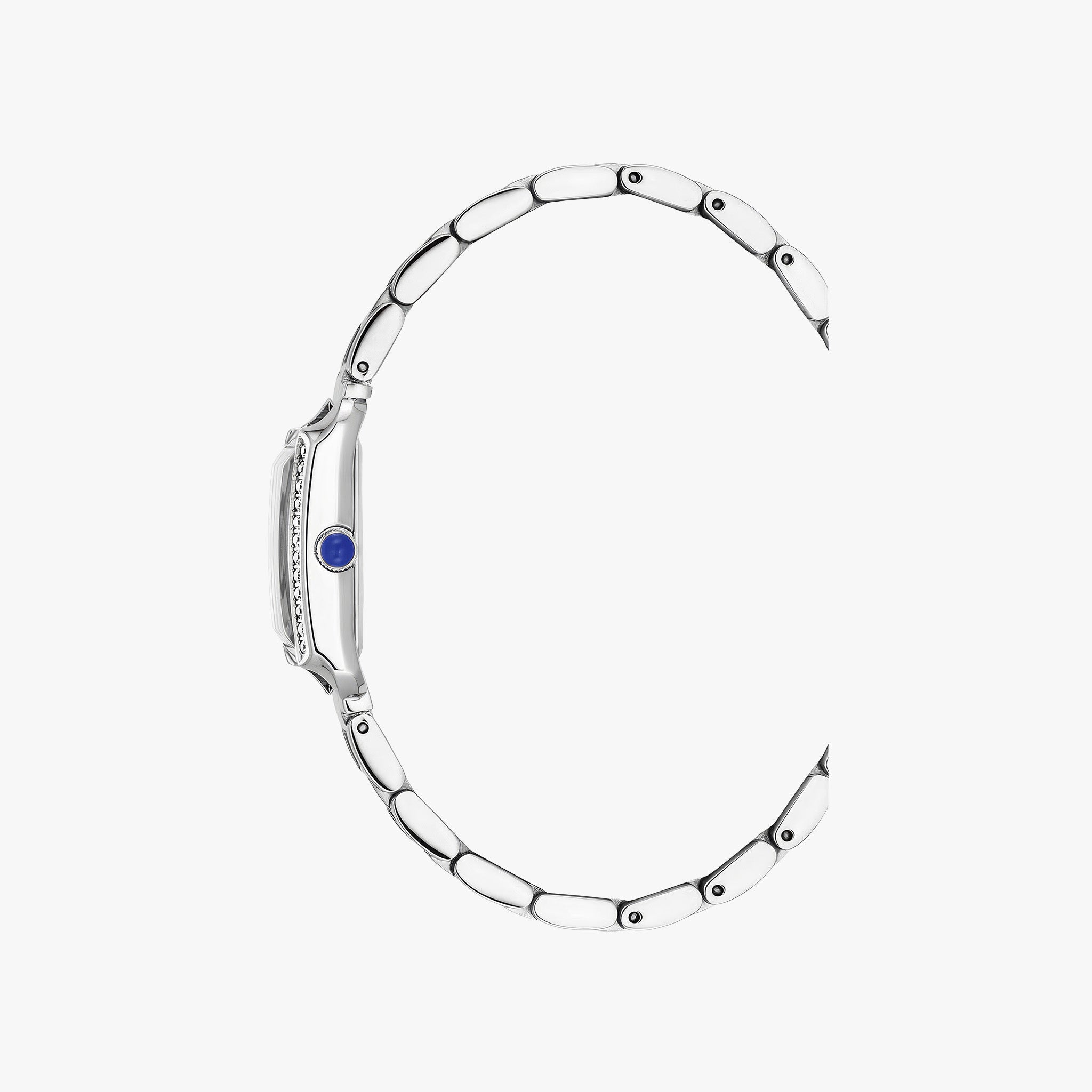 Emily | 22 x 19 mm | Silver-tone White dial with stones