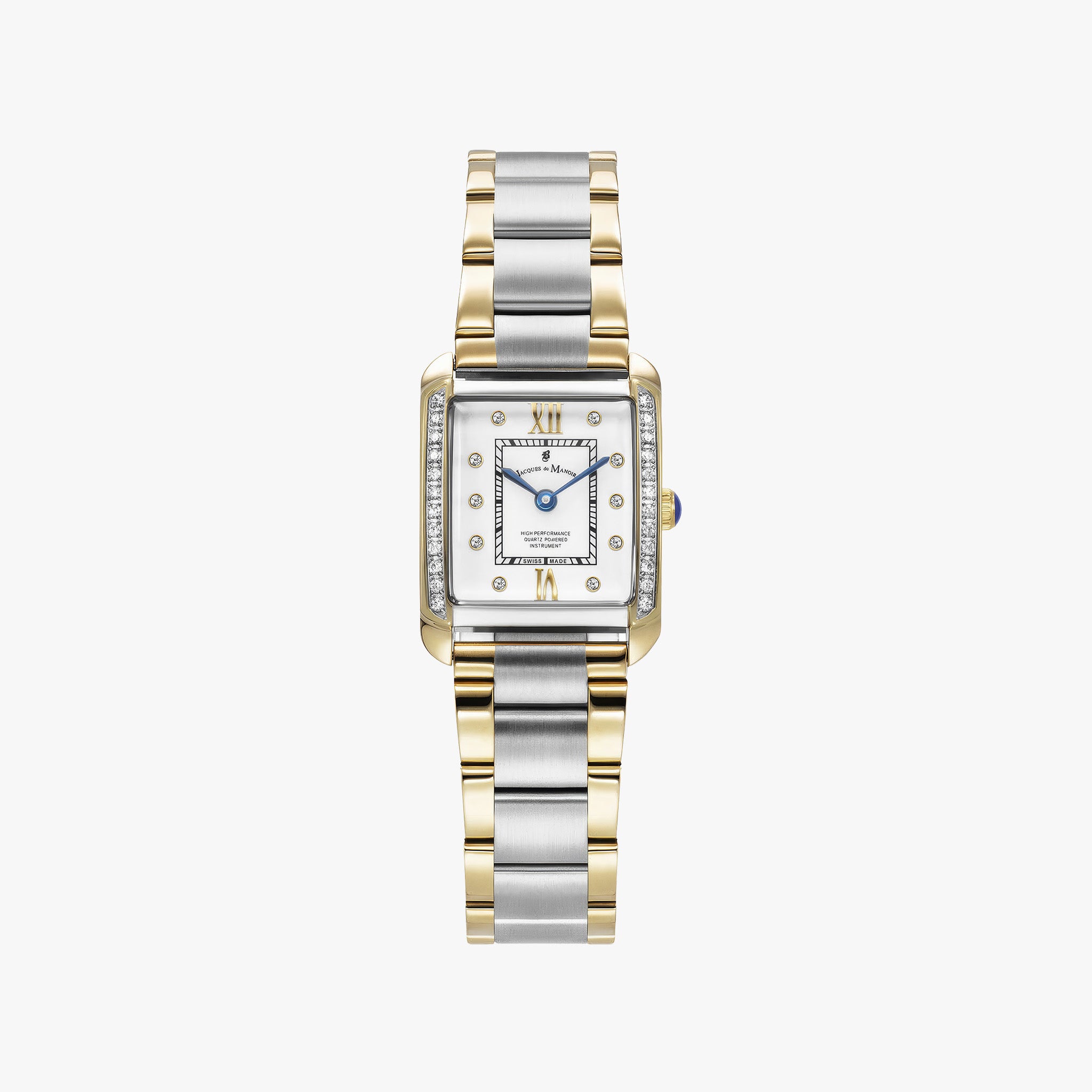 Emily | 22 x 19 mm | Silver-Gold White dial with stones