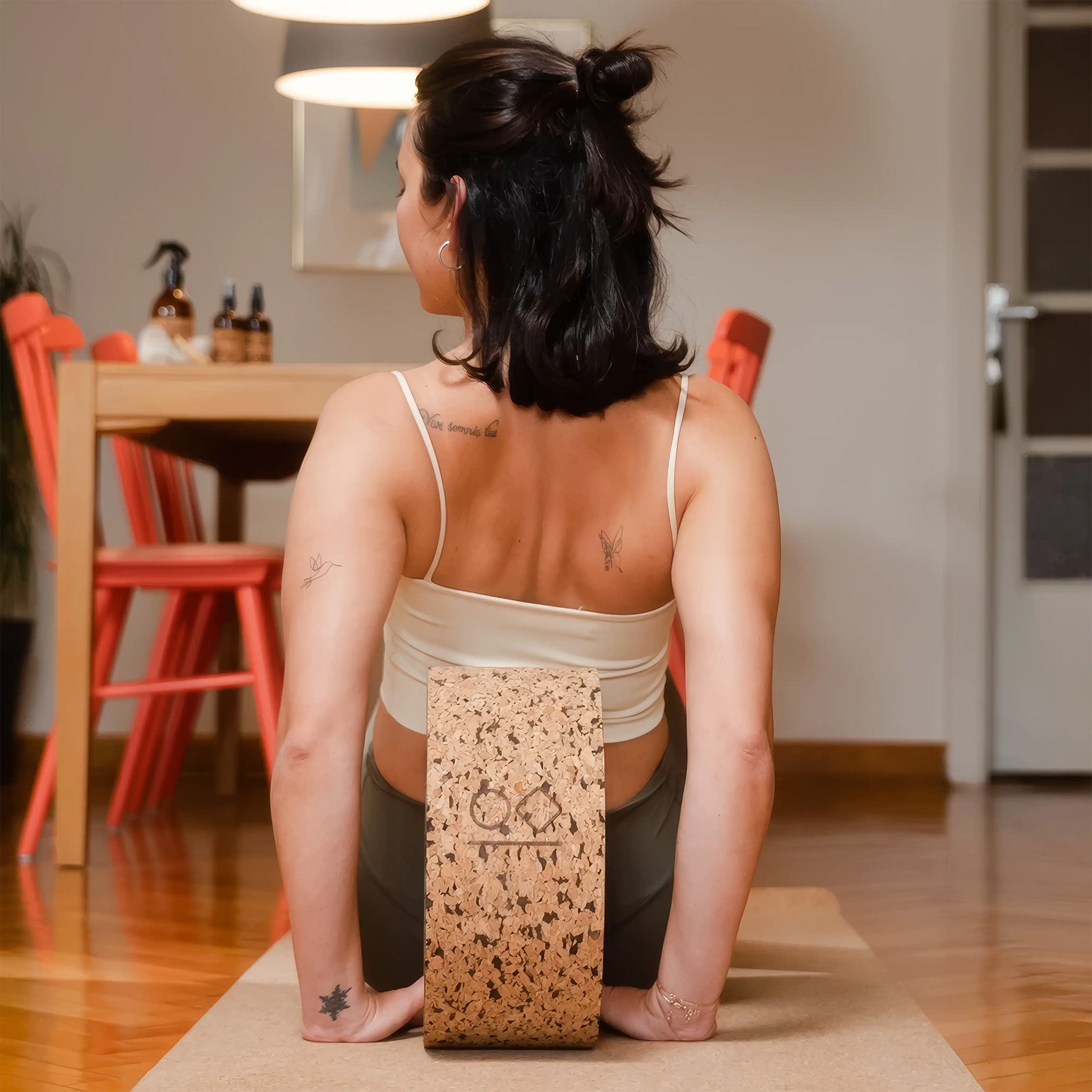 Mantar Kaplı Ahşap Yoga Çemberi | Standart | 32cm