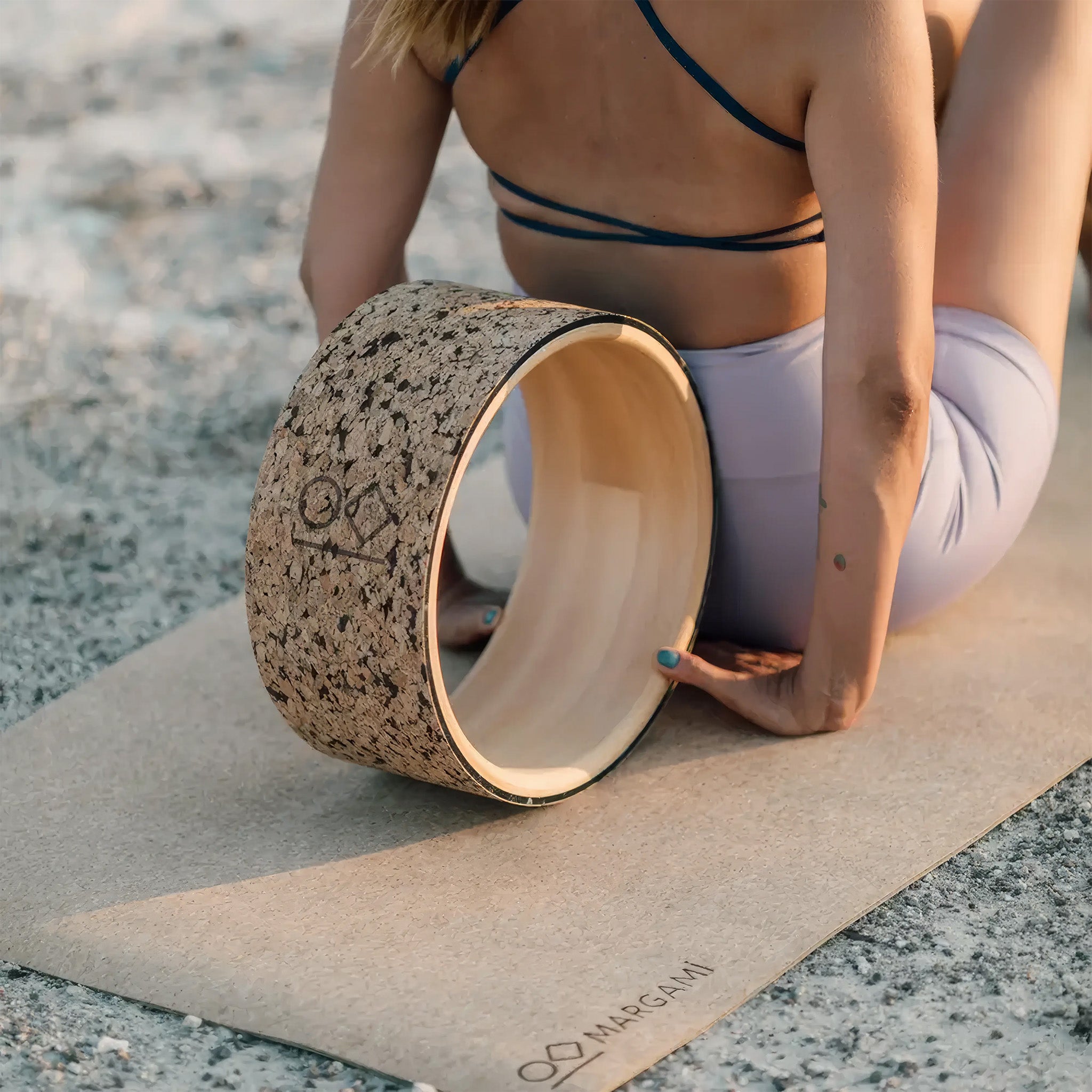 Mantar Kaplı Ahşap Yoga Çemberi | Standart | 32cm