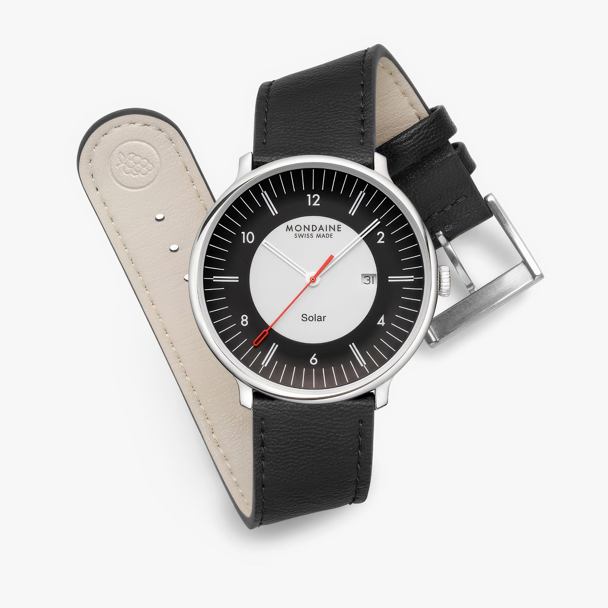 Doppio Solar | 41 mm | Black Vegan Grape Leather