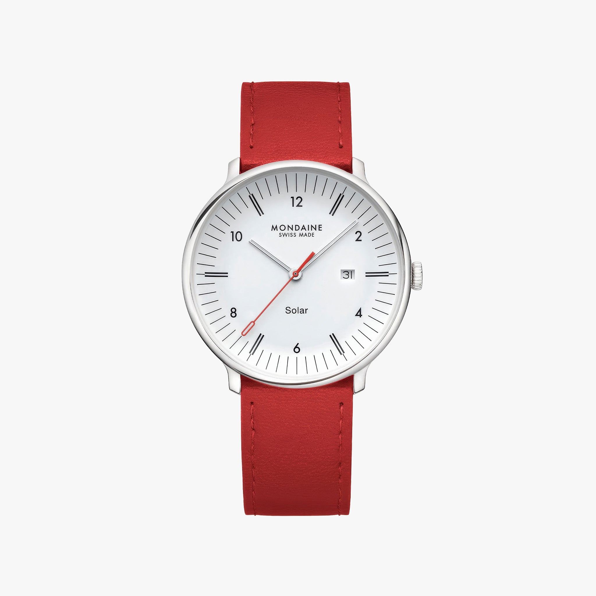 Doppio Solar | 41mm | Red Vegan Grape Leather