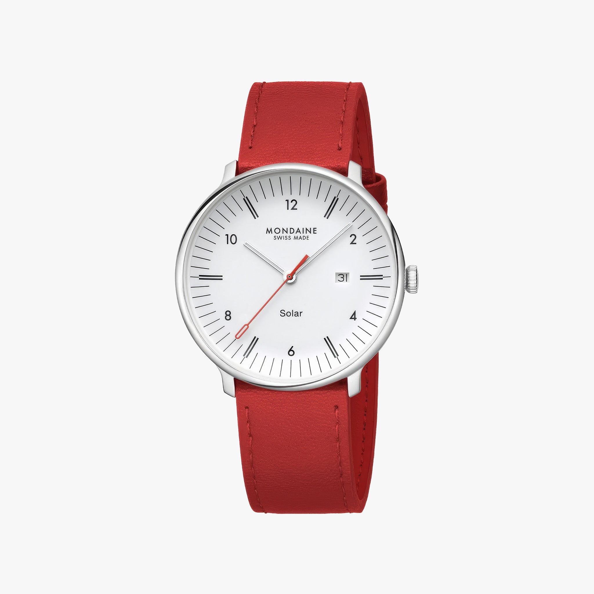 Doppio Solar | 41 mm | Red Vegan Grape Leather